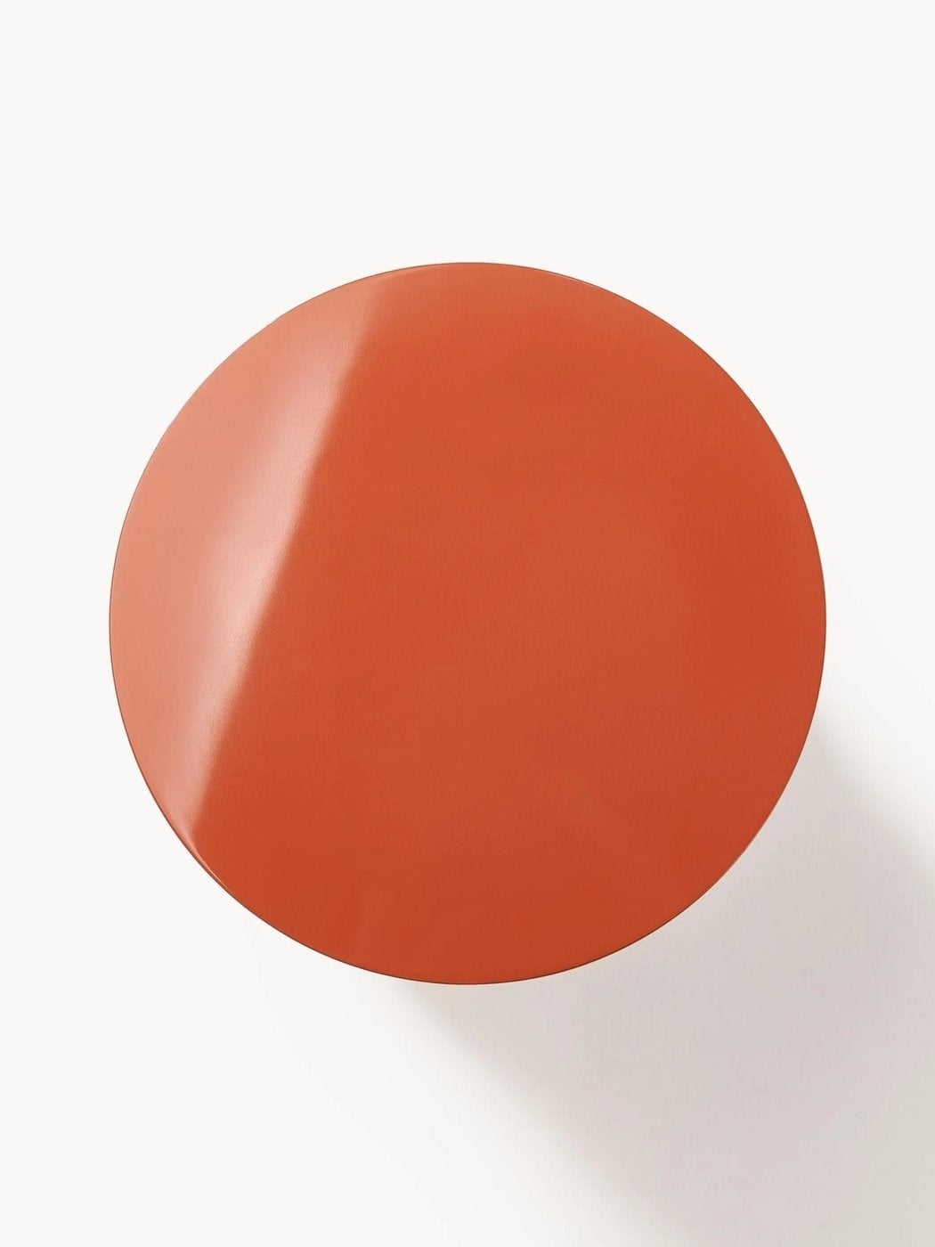 Illy Modern Tasarım Yuvarlak Yan Sehpa Parlak Turuncu 35x50 cm