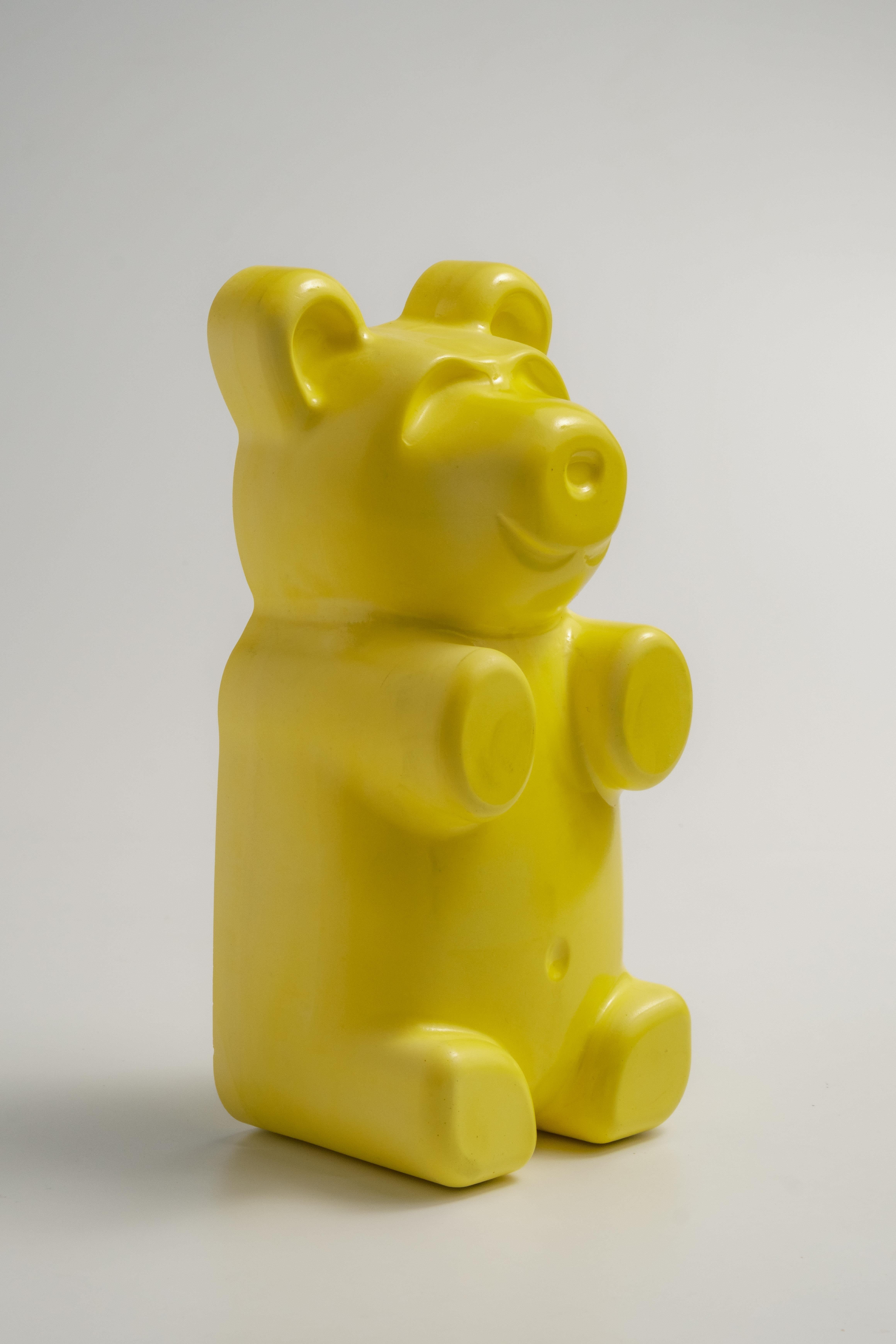 Joybear - Beton Kitap Tutucu & Dekoratif Ayıcık Obje Sarı
