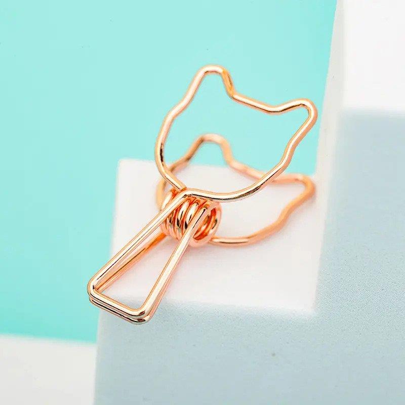 Kayigo Tiny Paslanmaz Çelik Kedi Klips Altılı -Siyah