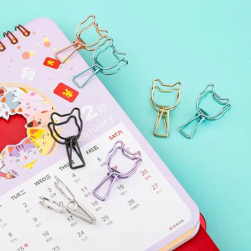 Kayigo Tiny Paslanmaz Çelik Kedi Klips Altılı -Rose