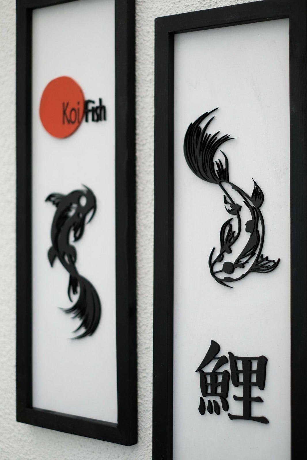 KOI FISH - 2'li Ahşap Duvar Tablosu