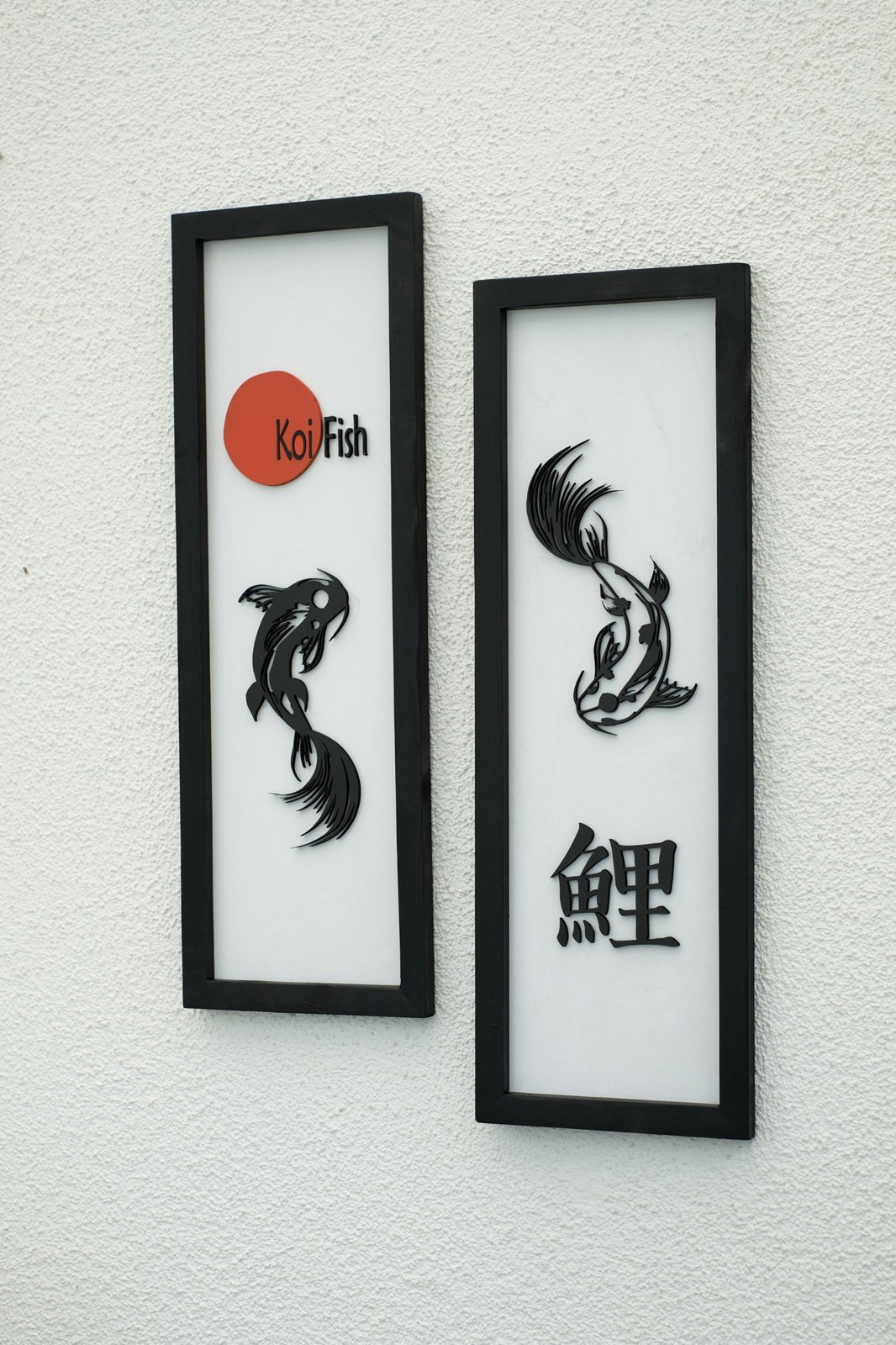 KOI FISH - 2'li Ahşap Duvar Tablosu
