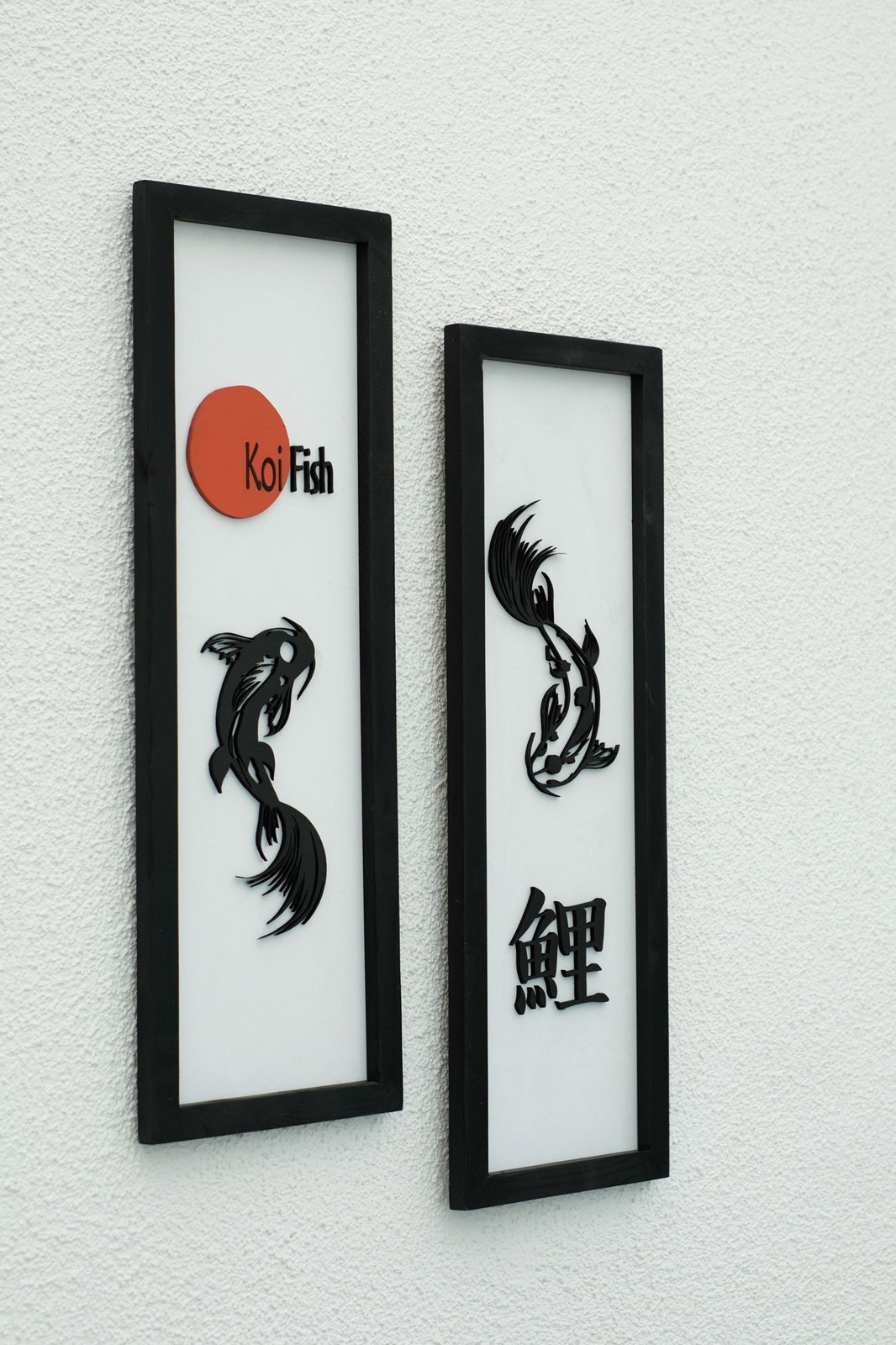 KOI FISH - 2'li Ahşap Duvar Tablosu