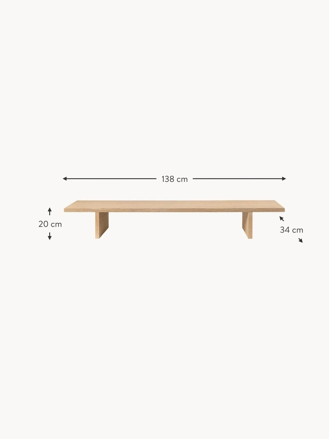 Kona Minimalist Ahşap TV Ünitesi 138 cm