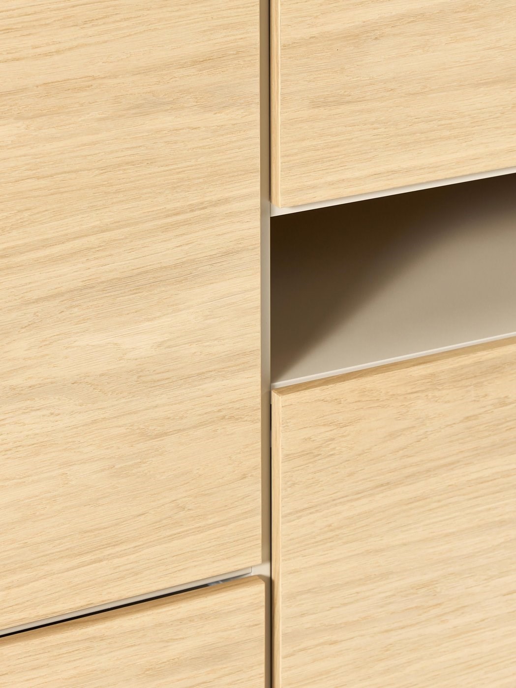 Larsen Minimalist Ahşap Highboard Modern Depolama Dolabı
