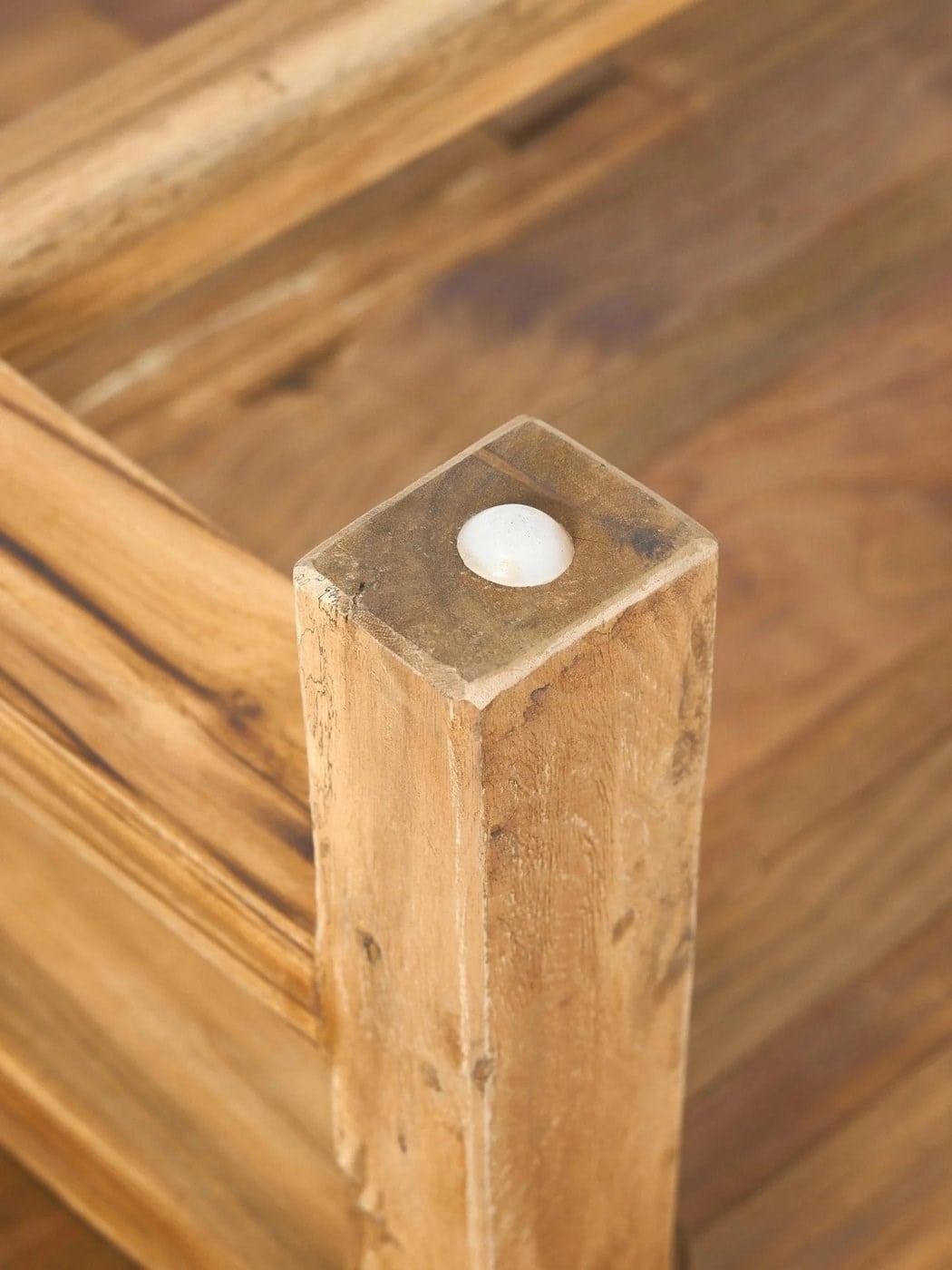 Lawas Geri Dönüştürülmüş Teak Ahşap Tabure 50cm