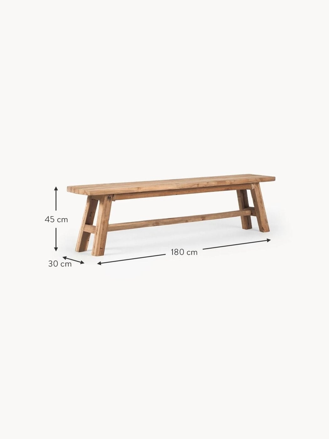 Lawas Masif Teak Ağacı Bank 180 cm