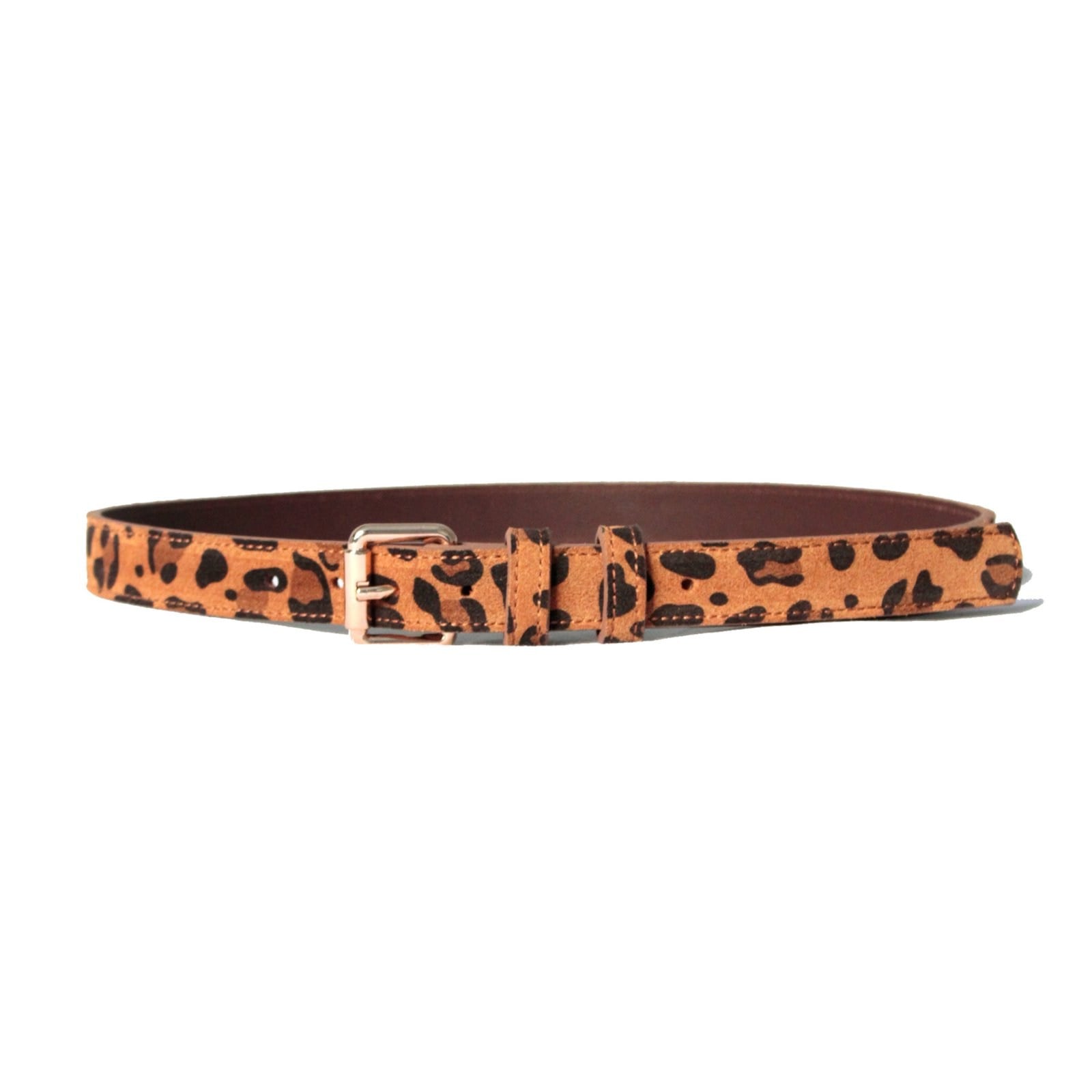 Leopar Kadın Süet Kemer