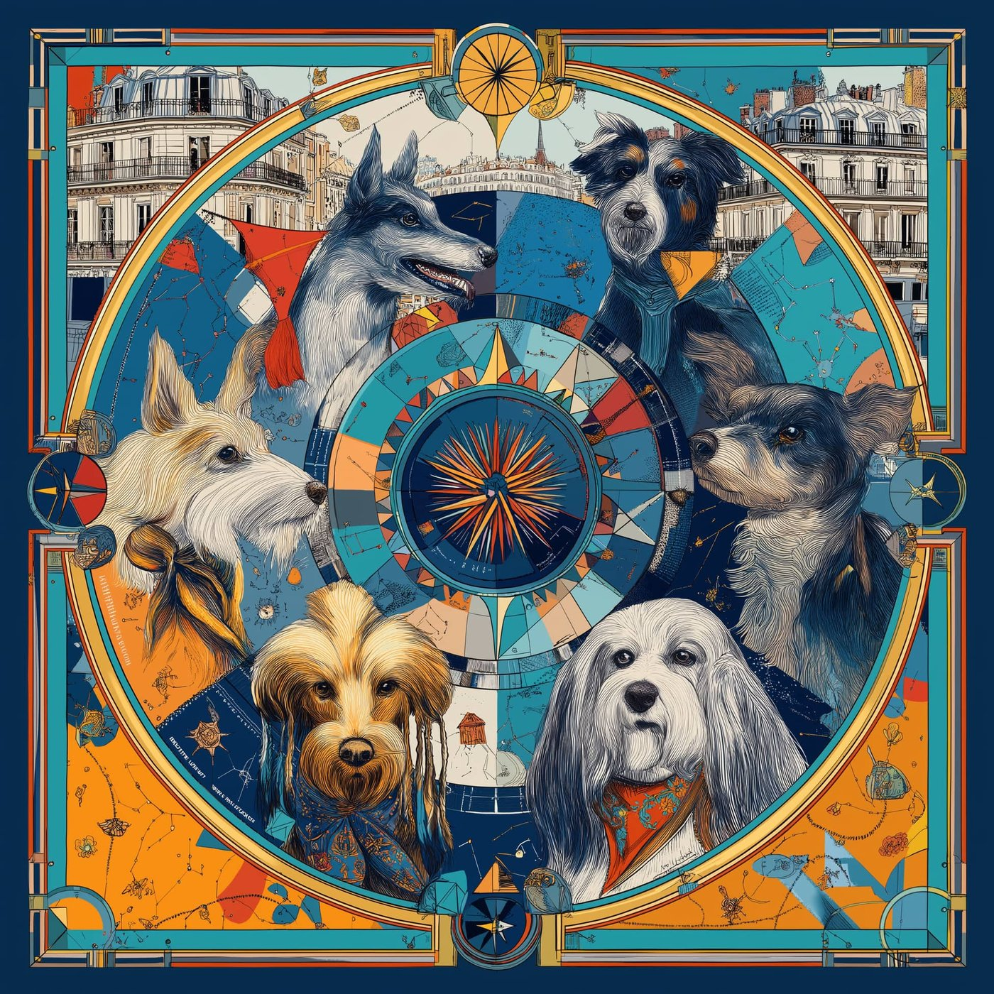Les Chiens Parisiens İpek Fular | Pure Paris