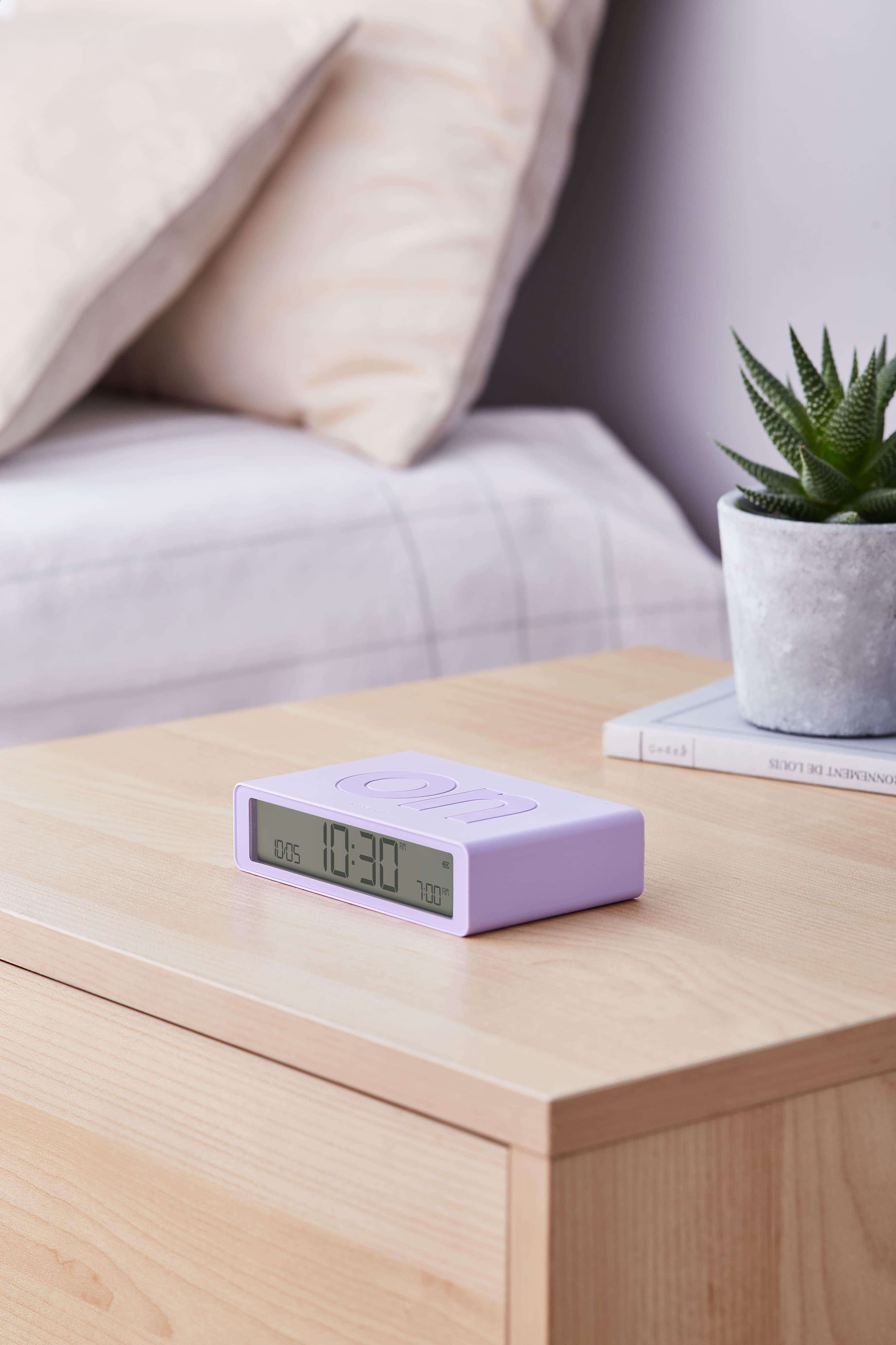 Lexon Flip Mini Şarj Edilebilir Alarm Saat Lila