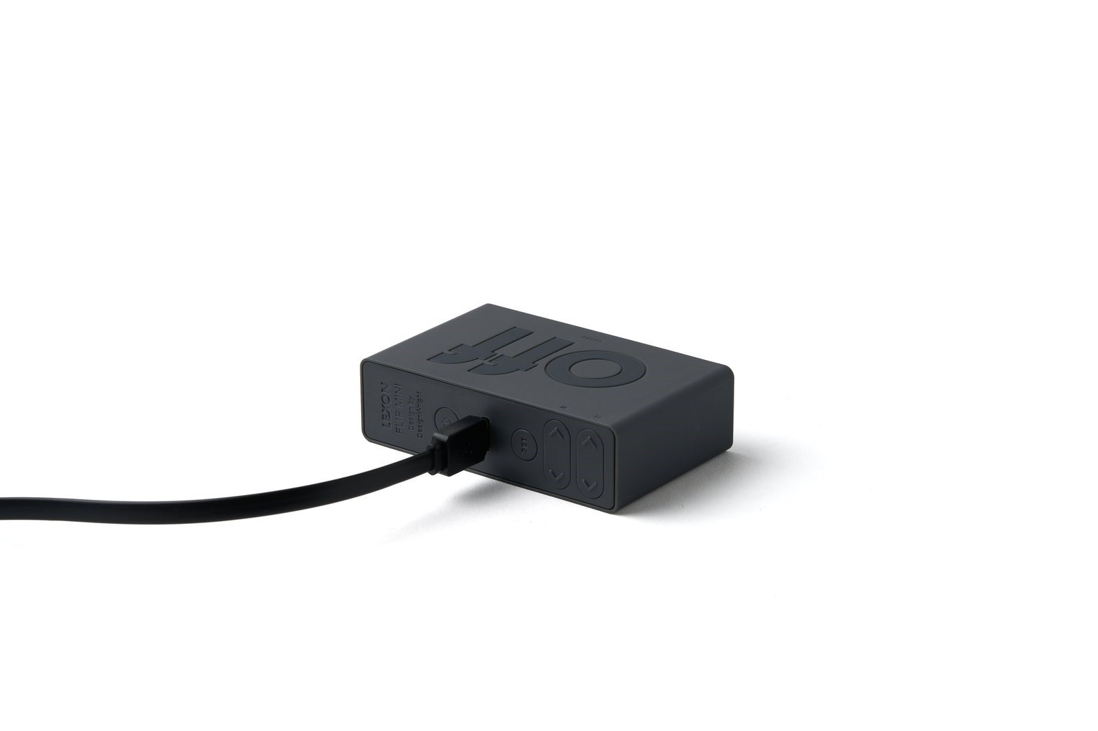 Lexon Flip Mini Şarj Edilebilir Alarm Saat Koyu Gri
