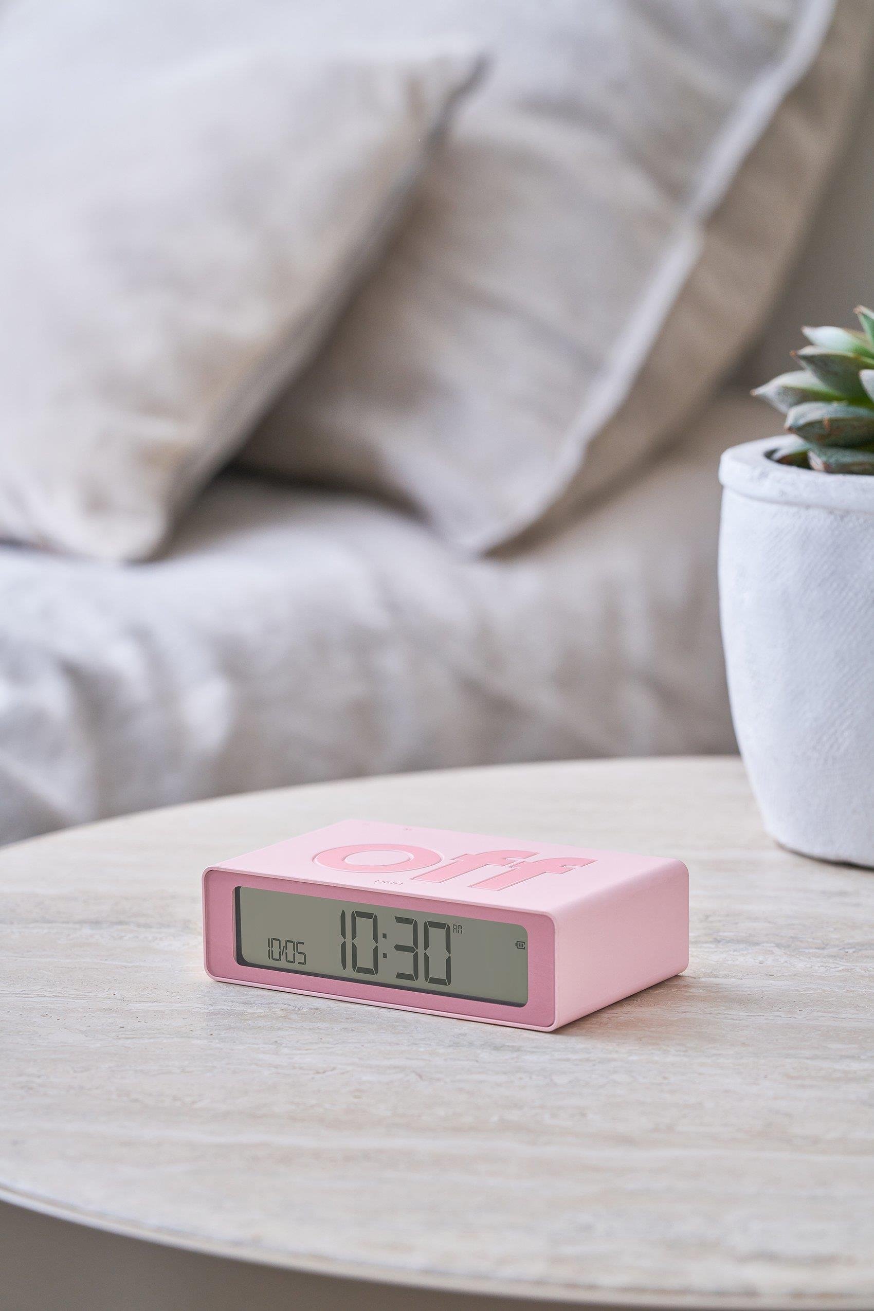 Lexon Flip Mini Şarj Edilebilir Alarm Saat Pembe