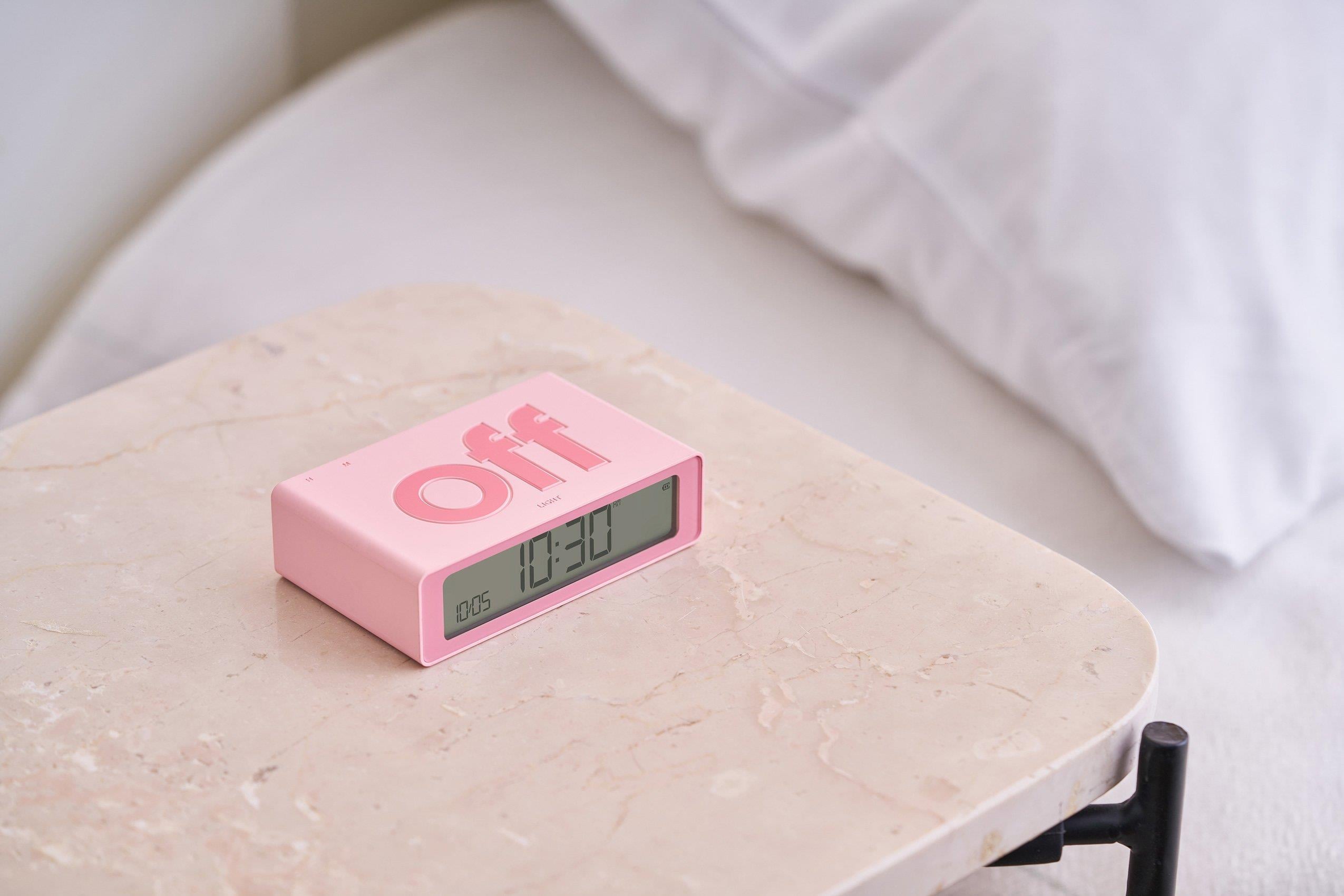 Lexon Flip Mini Şarj Edilebilir Alarm Saat Pembe