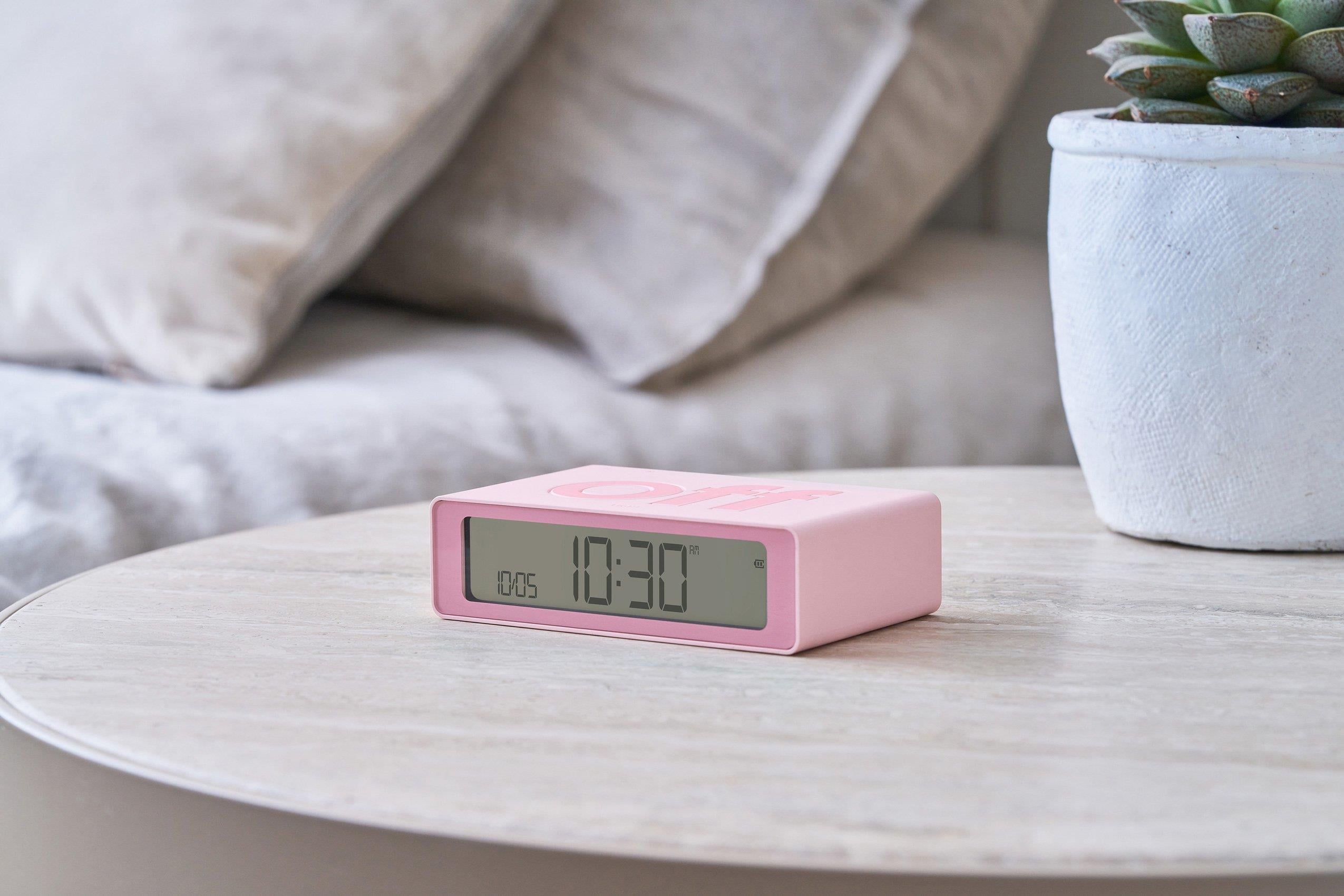 Lexon Flip Mini Şarj Edilebilir Alarm Saat Pembe