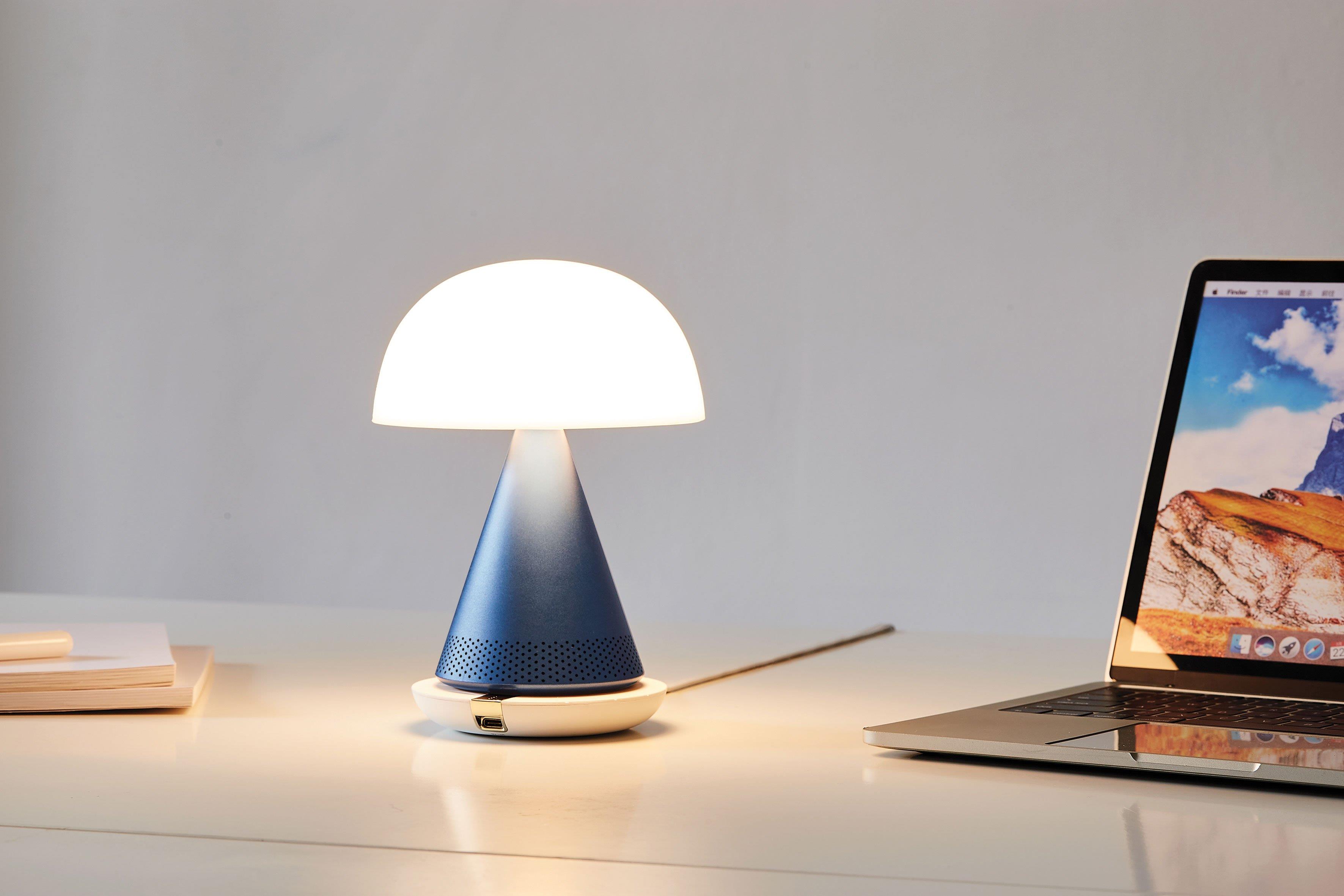 Lexon Mina L Led Lamba ve  Bluetooth Hoparlör Lacivert