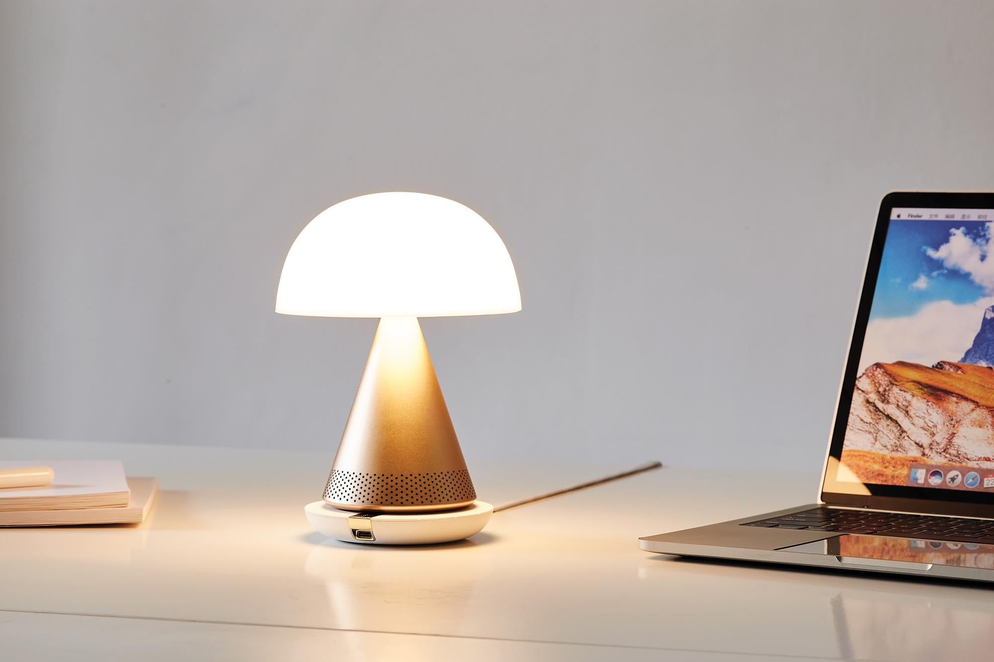 Lexon Mina L Led Lamba ve  Bluetooth Hoparlör Dore