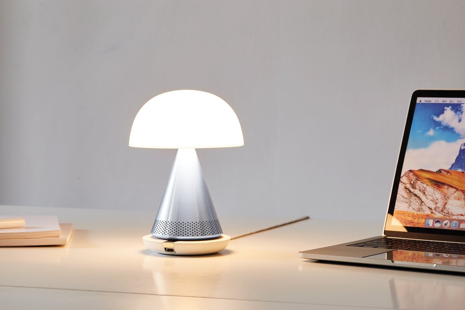 Lexon Mina L Led Lamba ve  Bluetooth Hoparlör Alüminyum