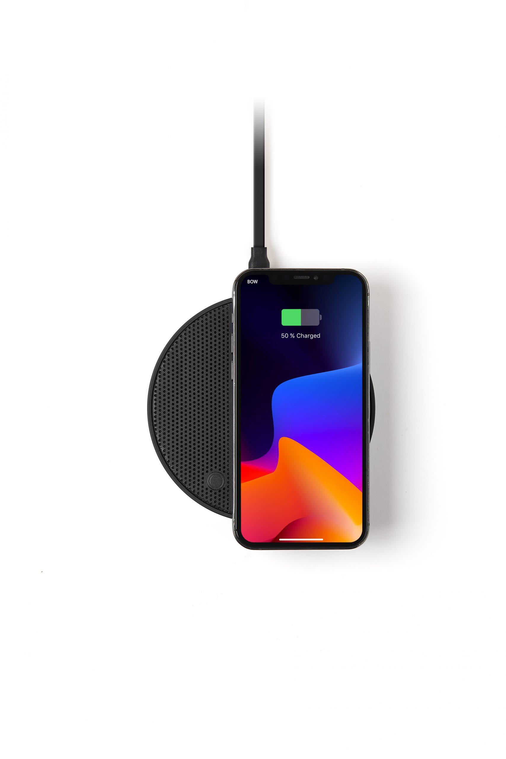 Lexon Oslo Energy + Kablosuz Şarj Cihazı ve Bluetooth Hoparlör Siyah