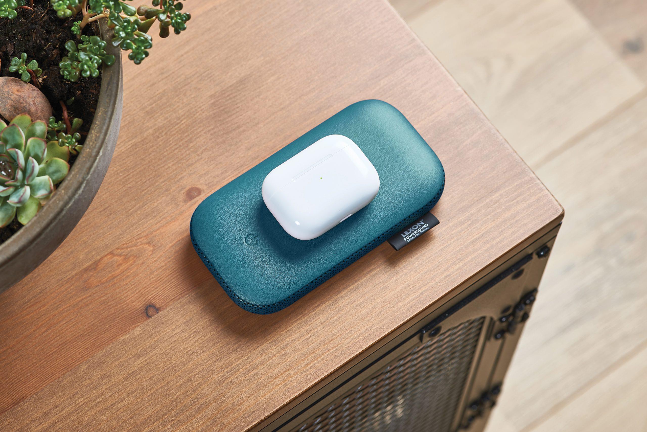 Lexon Powersound Deri Kablosuz  Şarj Cihazı ve Bluetooth Hoparlör