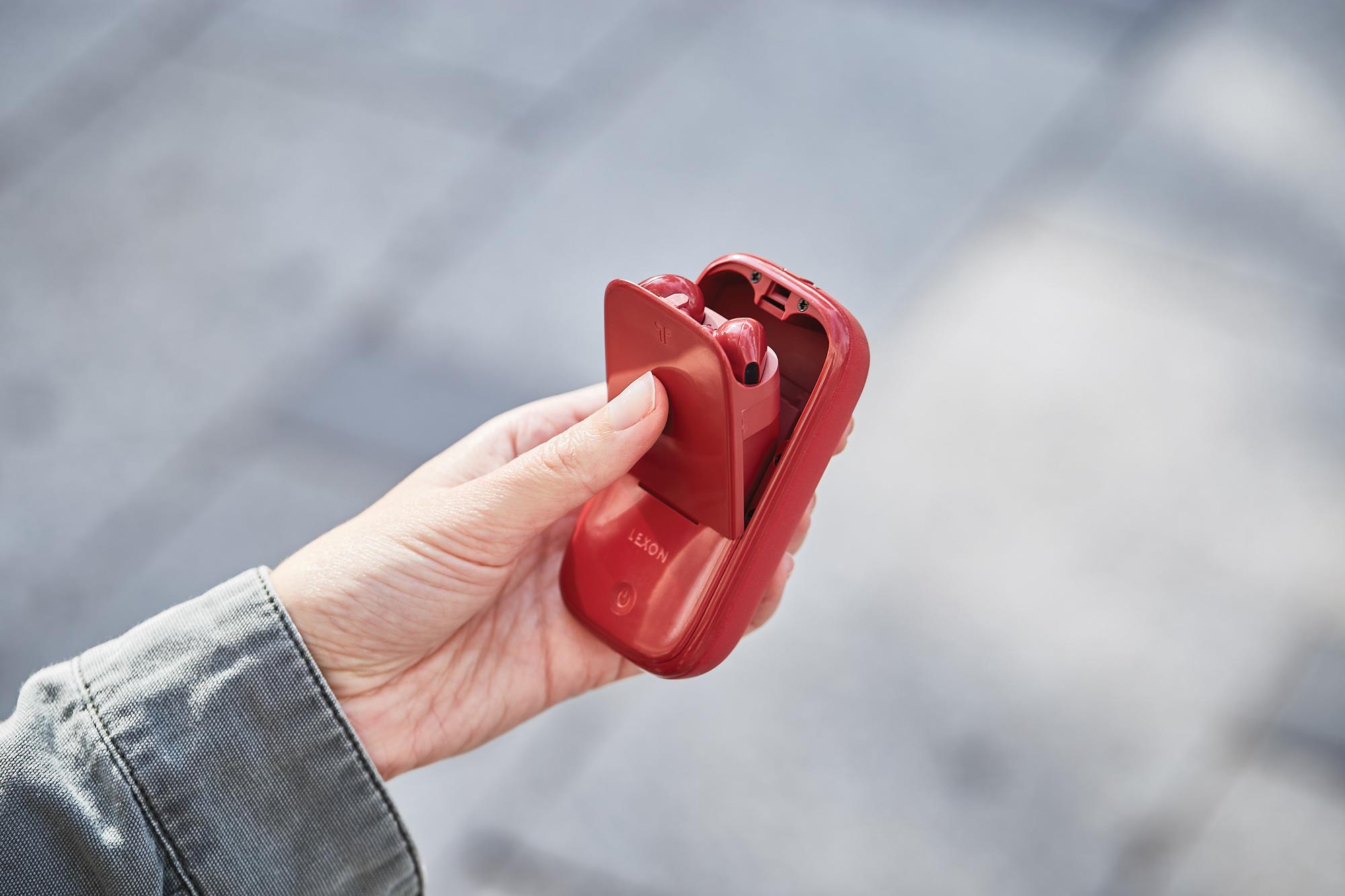 Lexon Speakerbuds Bluetooth Kulaklık & Bluetooth Hoparlör Kırmızı
