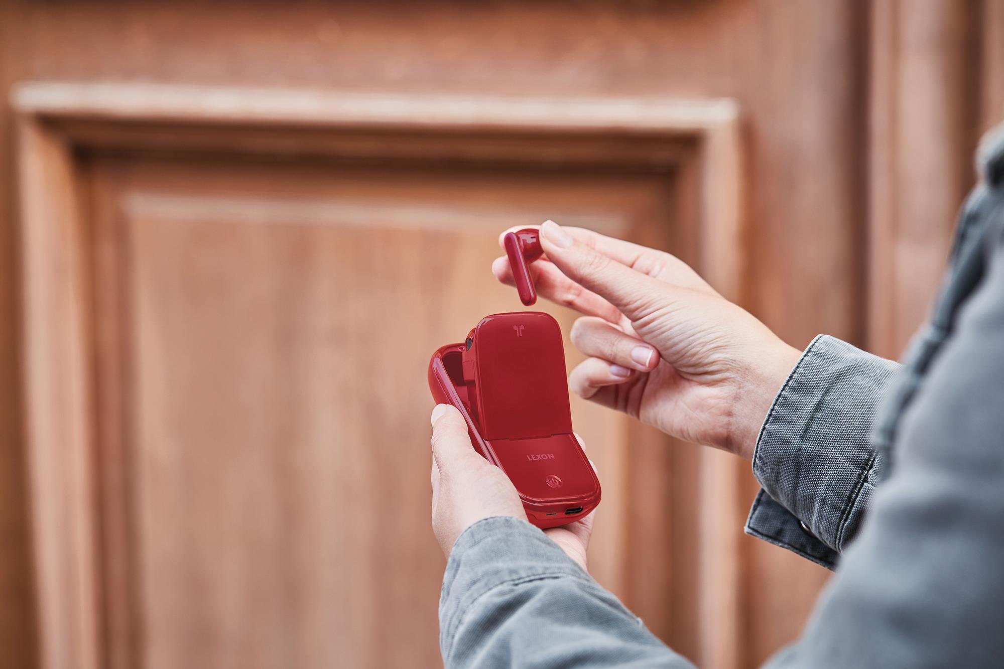 Lexon Speakerbuds Bluetooth Kulaklık & Bluetooth Hoparlör Kırmızı