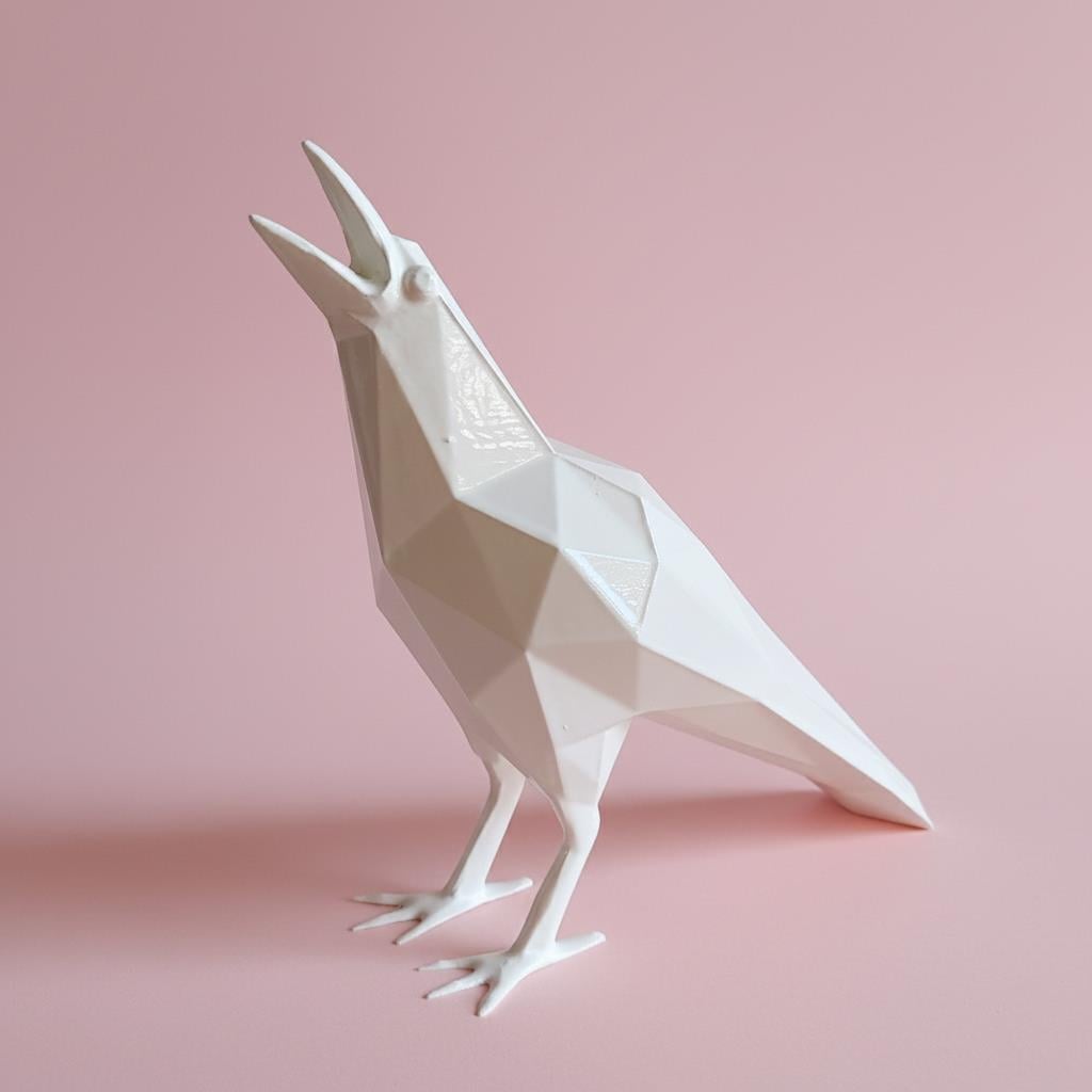 Low Poly Karga Figürü | Kemik