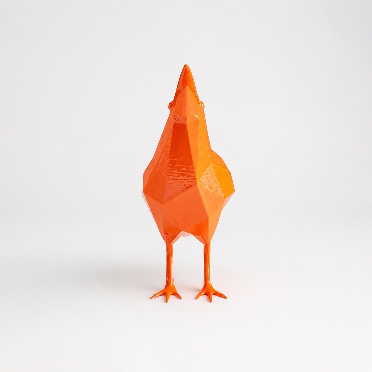 Low Poly Karga Figürü | Turuncu