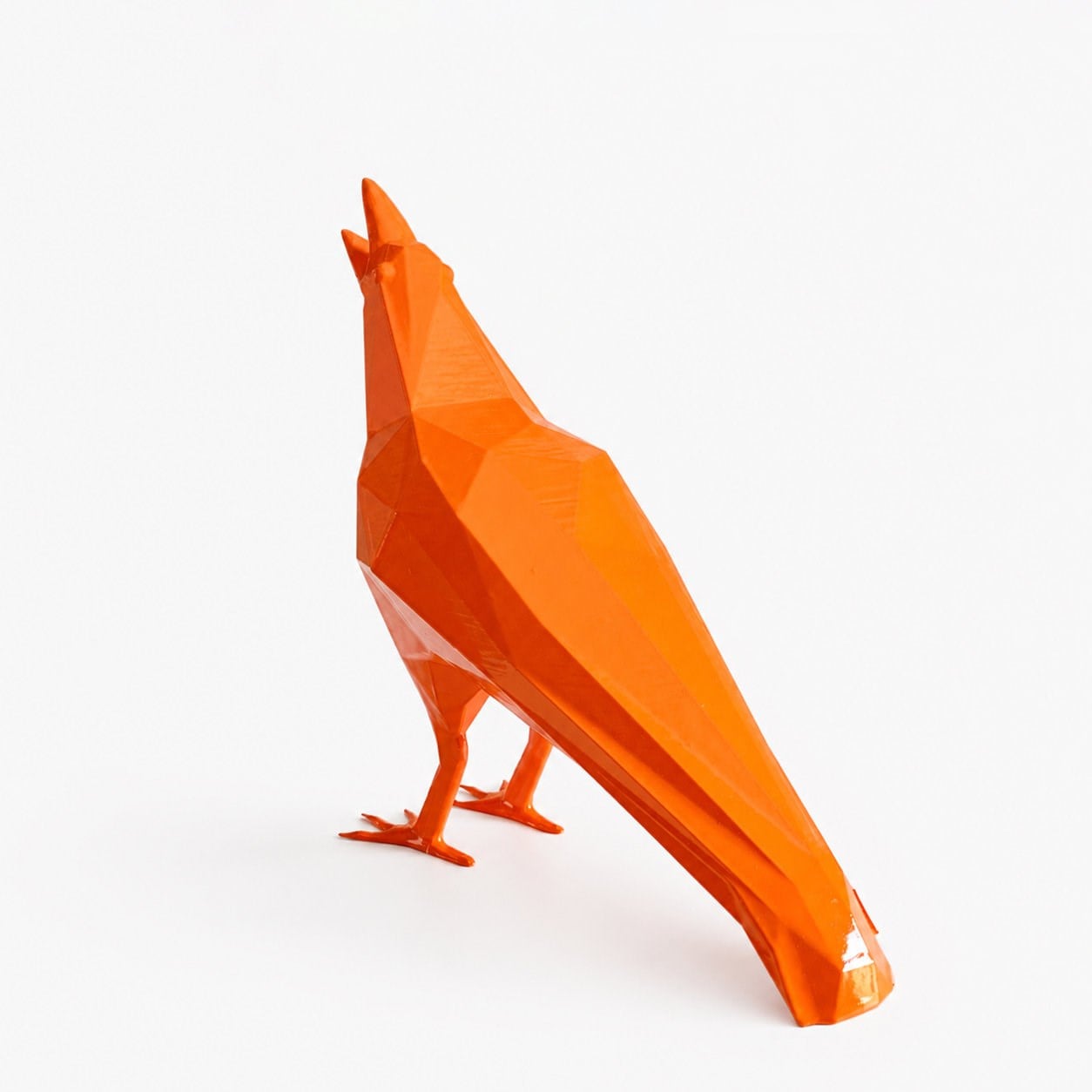 Low Poly Karga Figürü | Turuncu