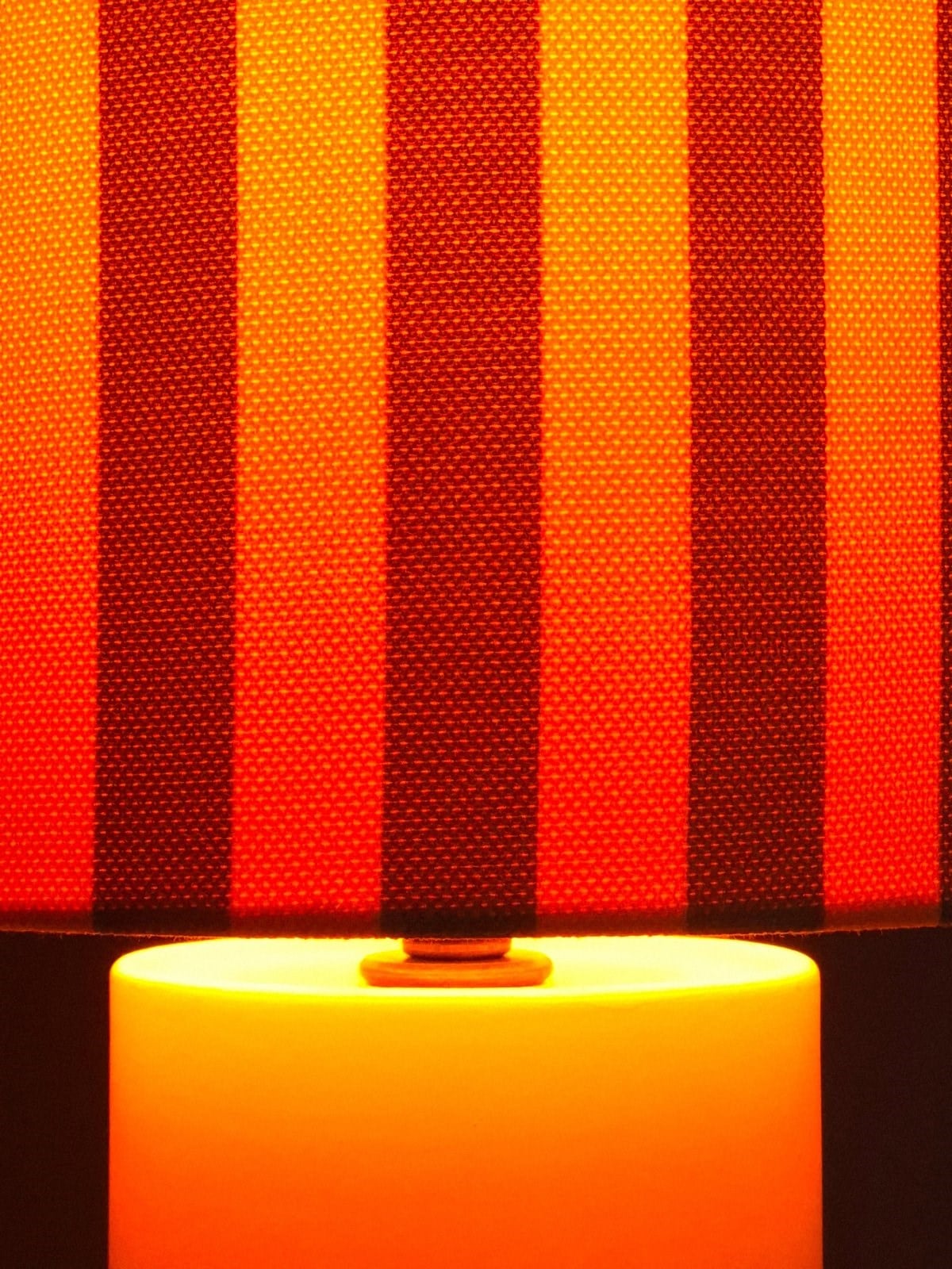Lumière Çizgili Koleksiyonu Turuncu-Yeşil Abajur