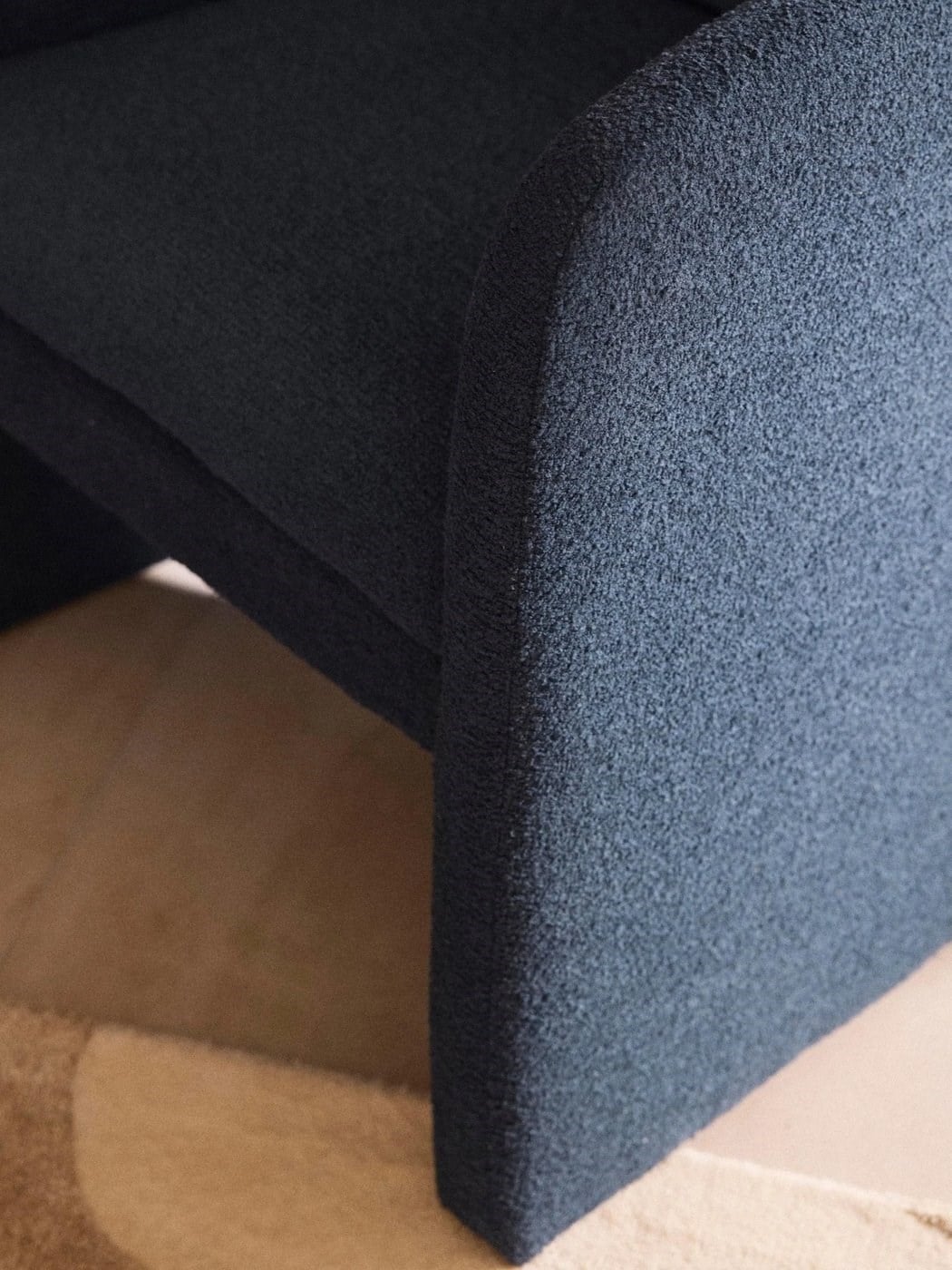 Mairo Bouclé Modern Tasarım Lüks Tekli Lounge Koltuk