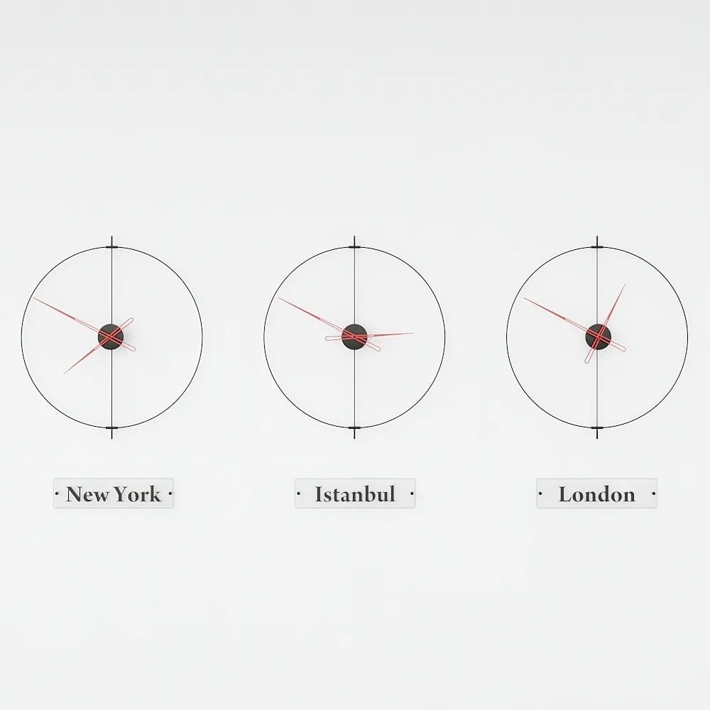 Massive Simple World Clocks Duvar Saati