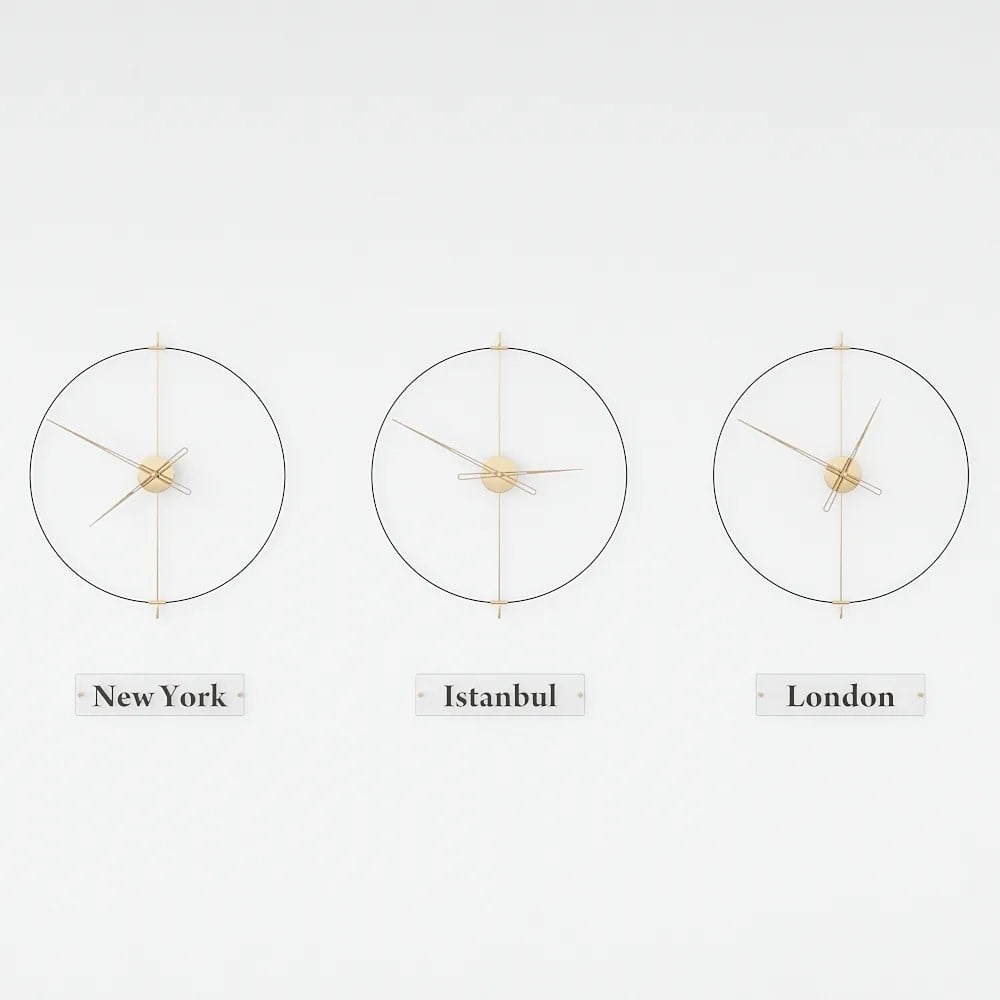 Massive Simple World Clocks Duvar Saati
