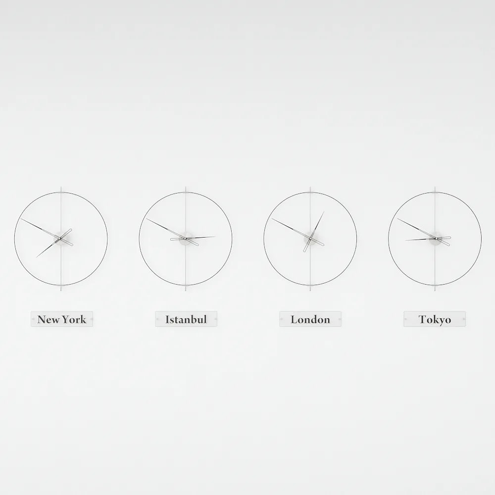 Massive Simple World Clocks Duvar Saati