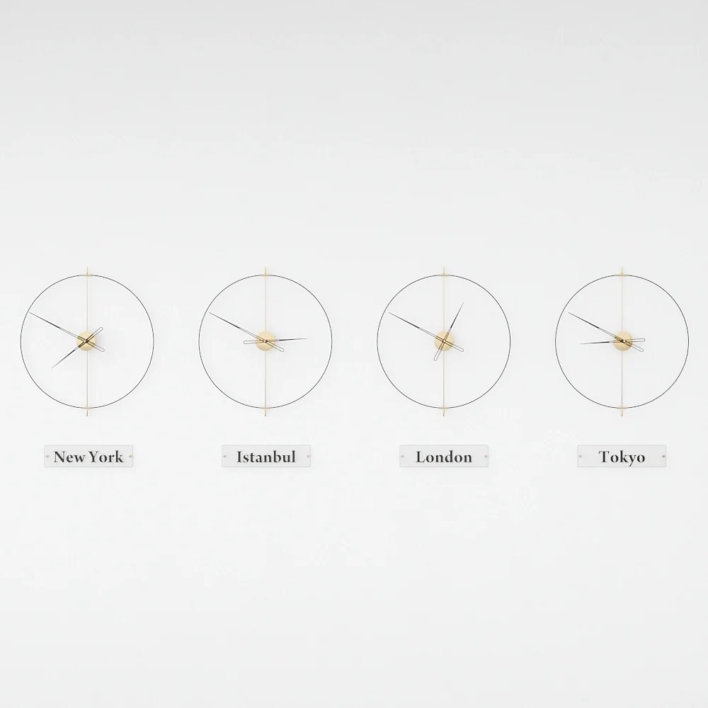 Massive Simple World Clocks Duvar Saati