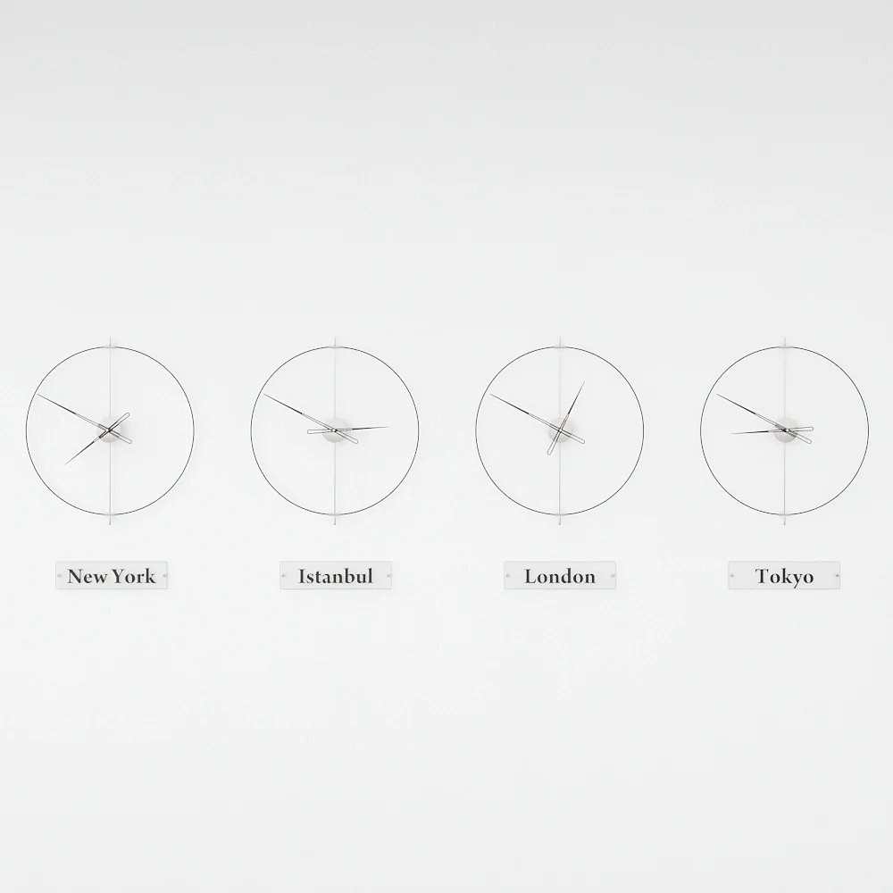 Massive Simple World Clocks Duvar Saati