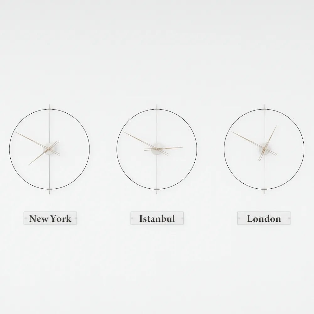 Massive Simple World Clocks Duvar Saati