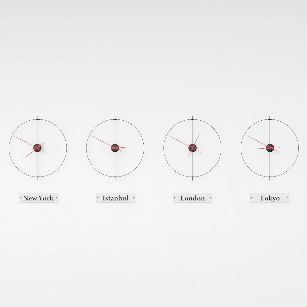Massive Simple World Clocks Duvar Saati