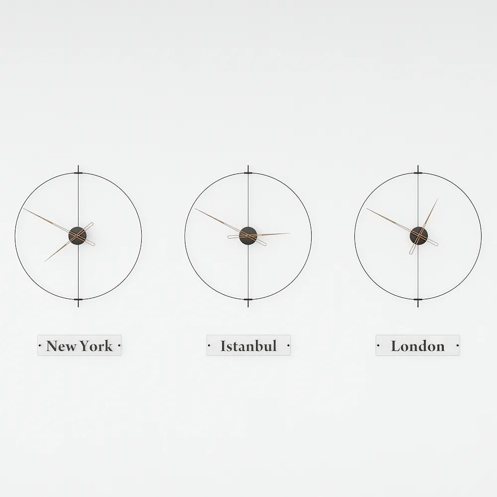 Massive Simple World Clocks Duvar Saati