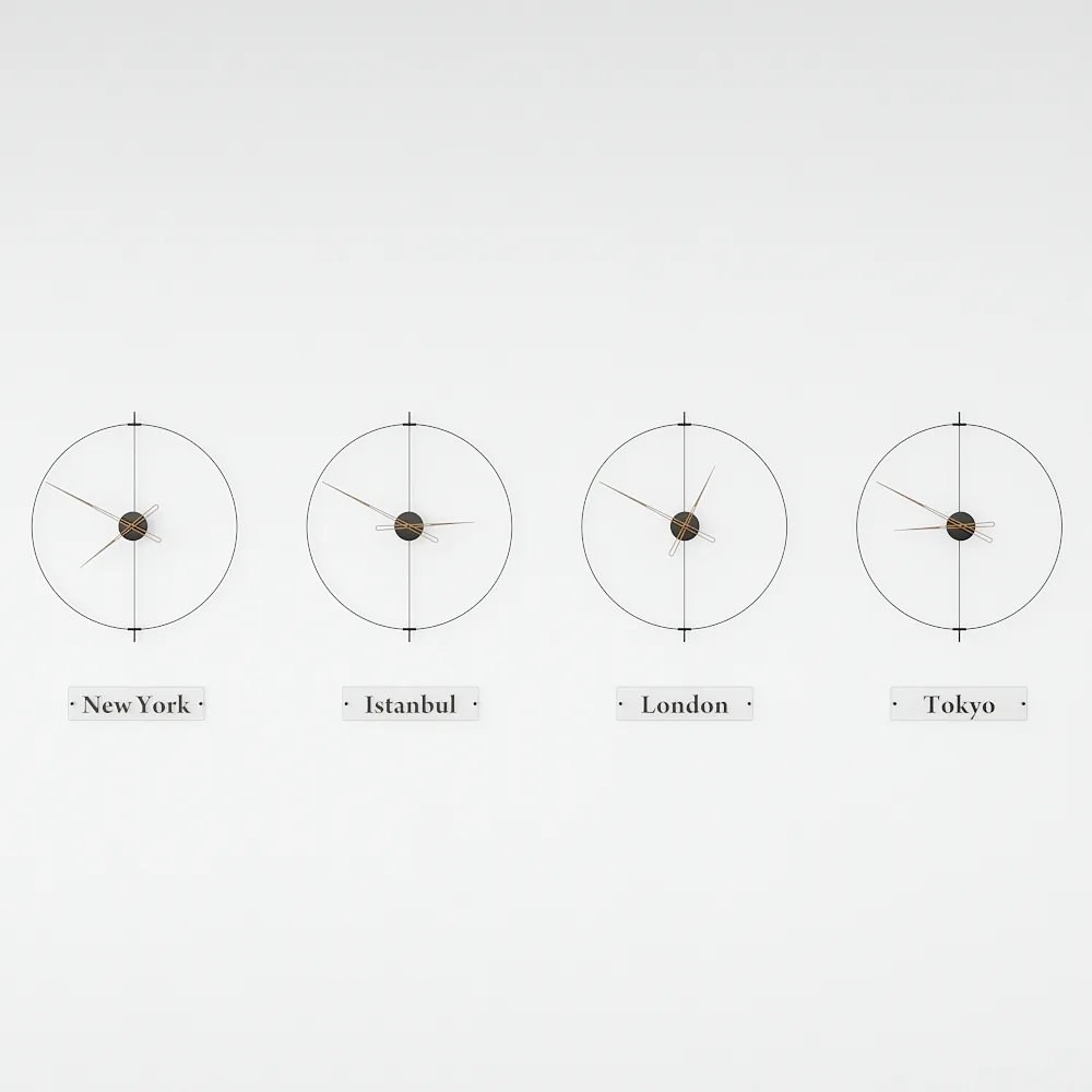 Massive Simple World Clocks Duvar Saati