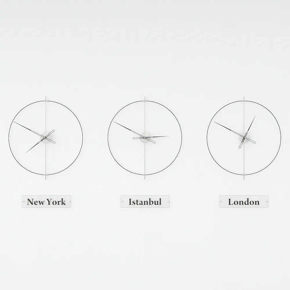 Massive Simple World Clocks Duvar Saati