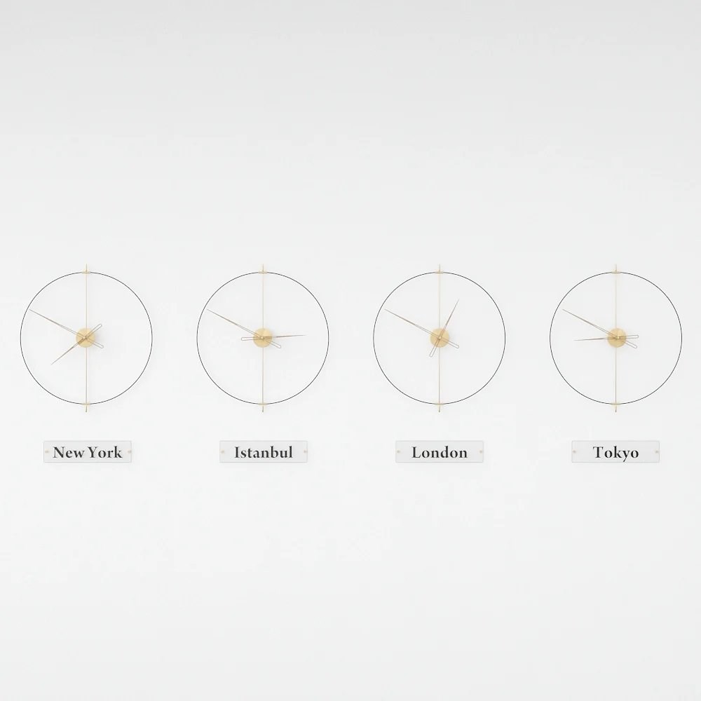 Massive Simple World Clocks Duvar Saati