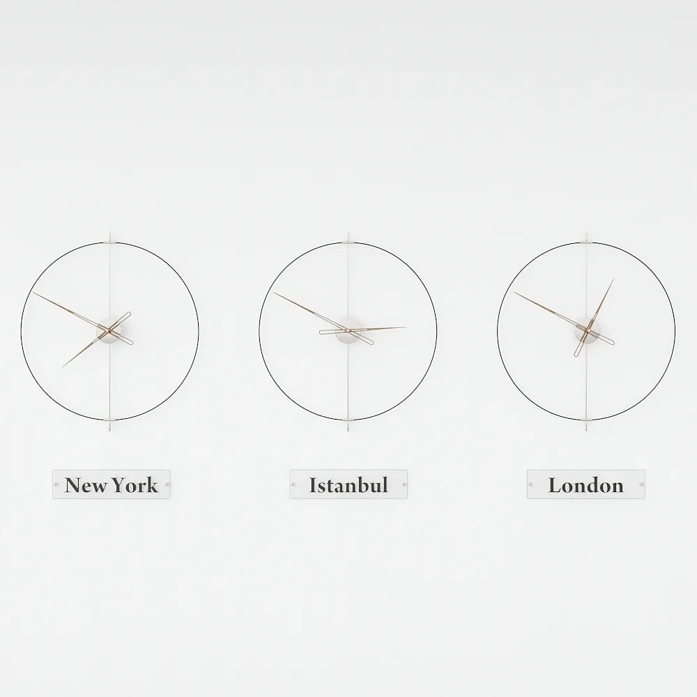 Massive Simple World Clocks Duvar Saati