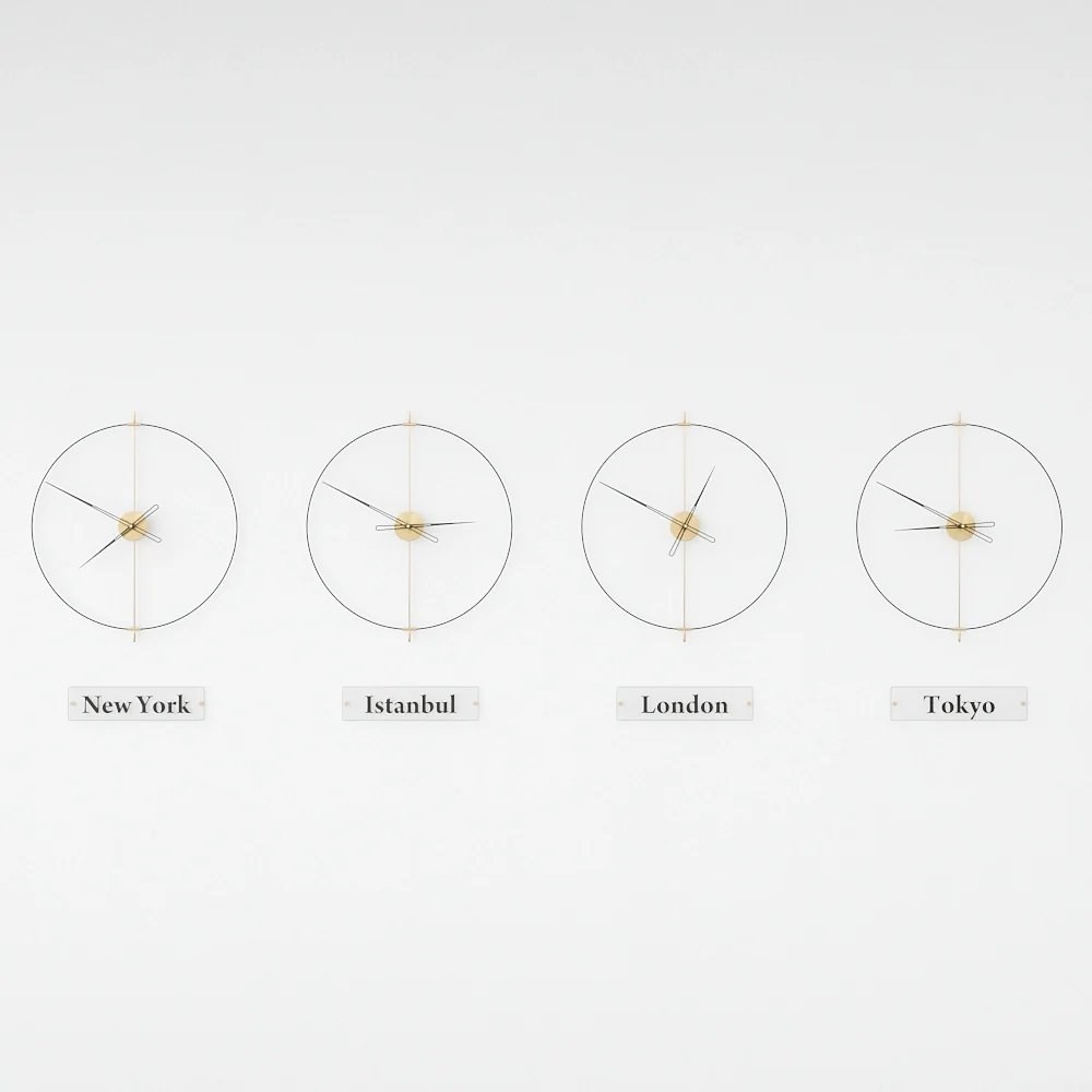 Massive Simple World Clocks Duvar Saati
