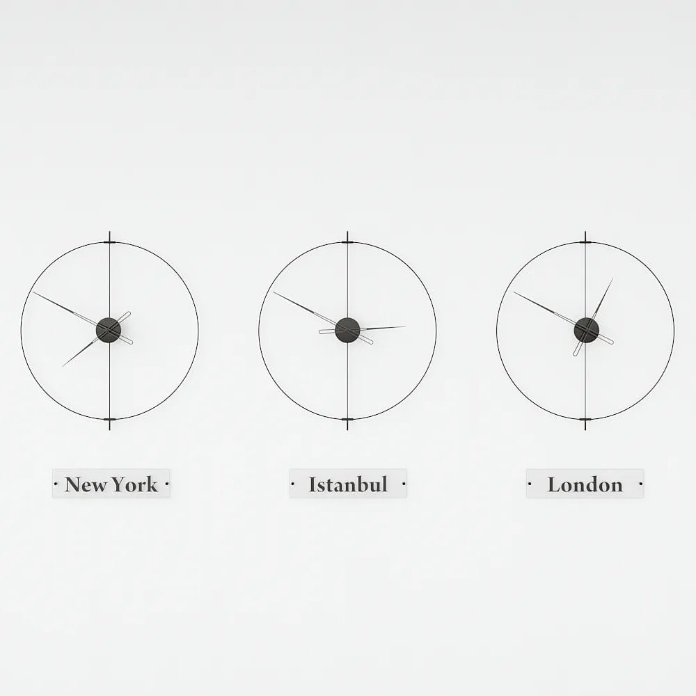 Massive Simple World Clocks Duvar Saati