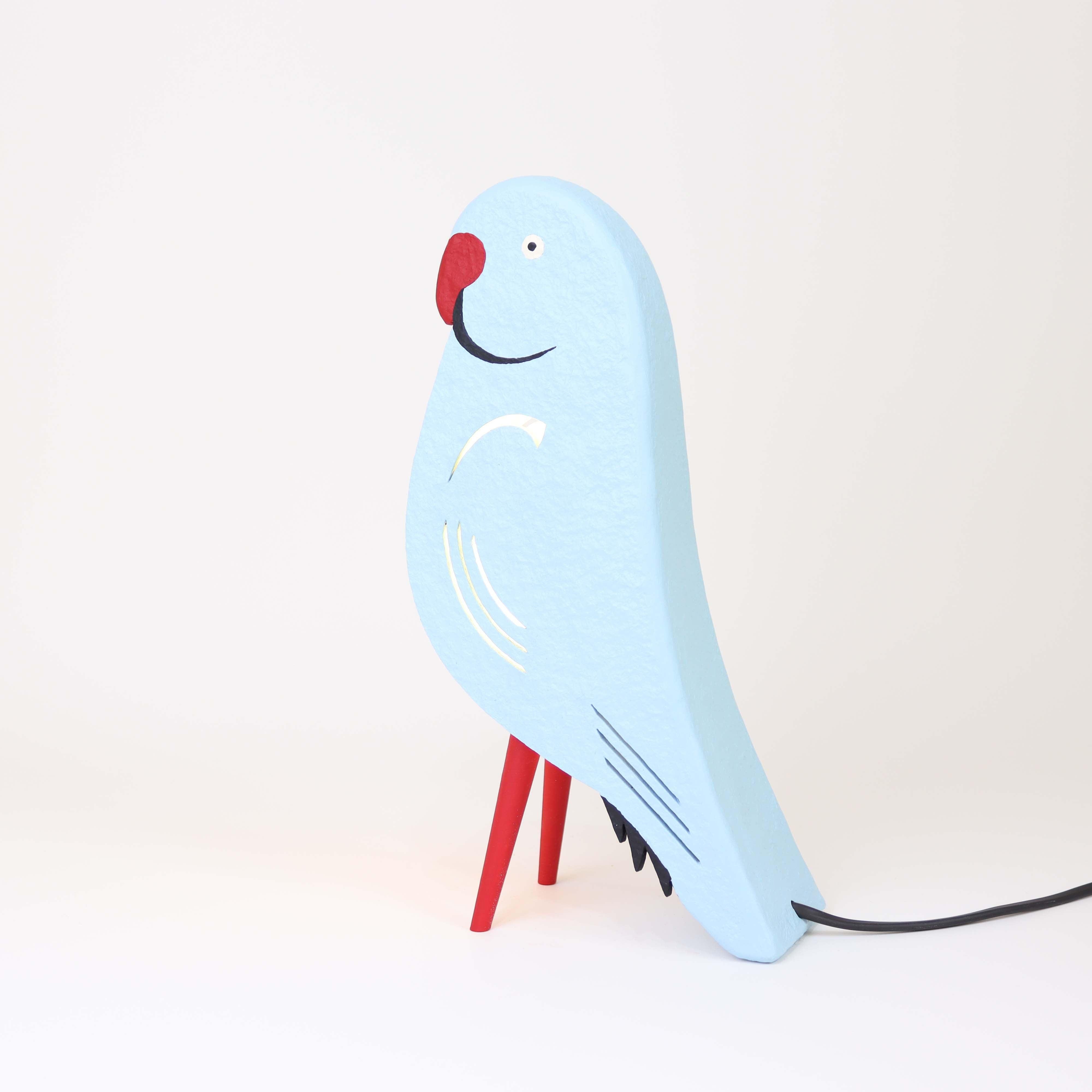 Mavi Papağan Masa Lambası