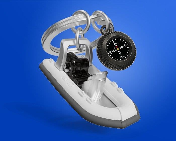 Metalmorphose Kauçuk Motorboat Anahtarlık
