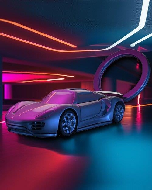 Metalmorphose Supercar Anahtarlık Siyah
