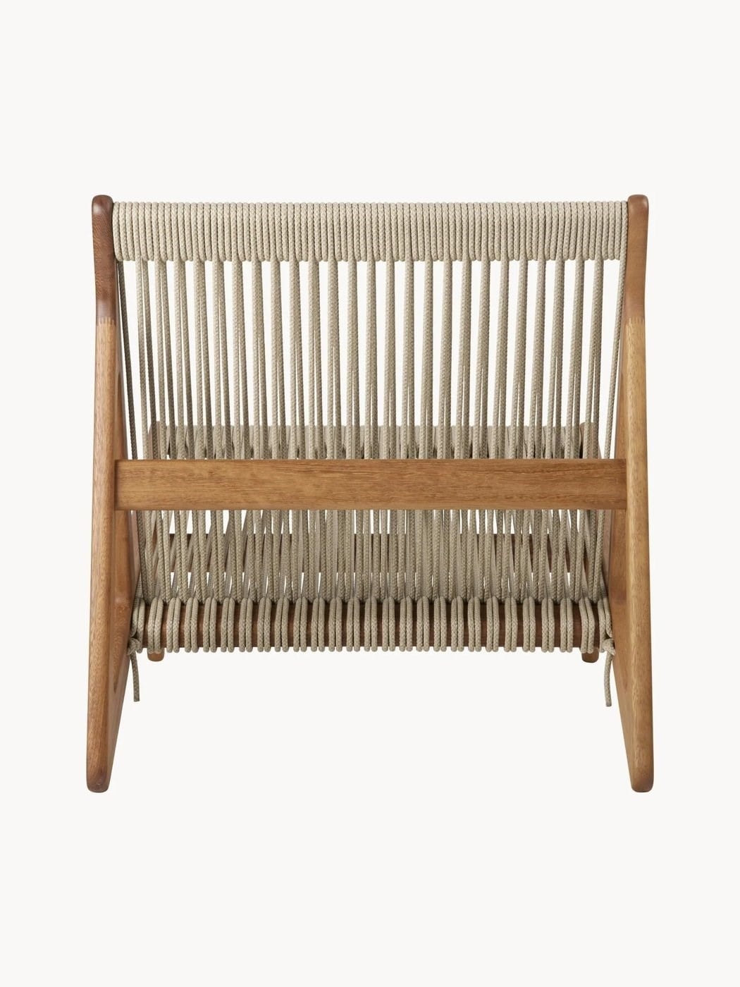 MR01 Initial El Yapımı Iroko Ağacı Bahçe Lounge Sandalyesi