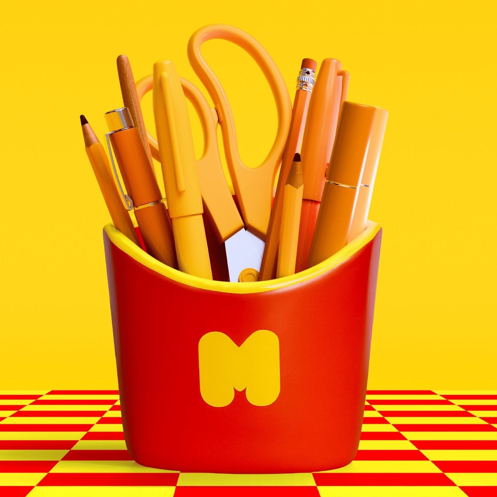 Mustard Fries Seramik Kalemlik