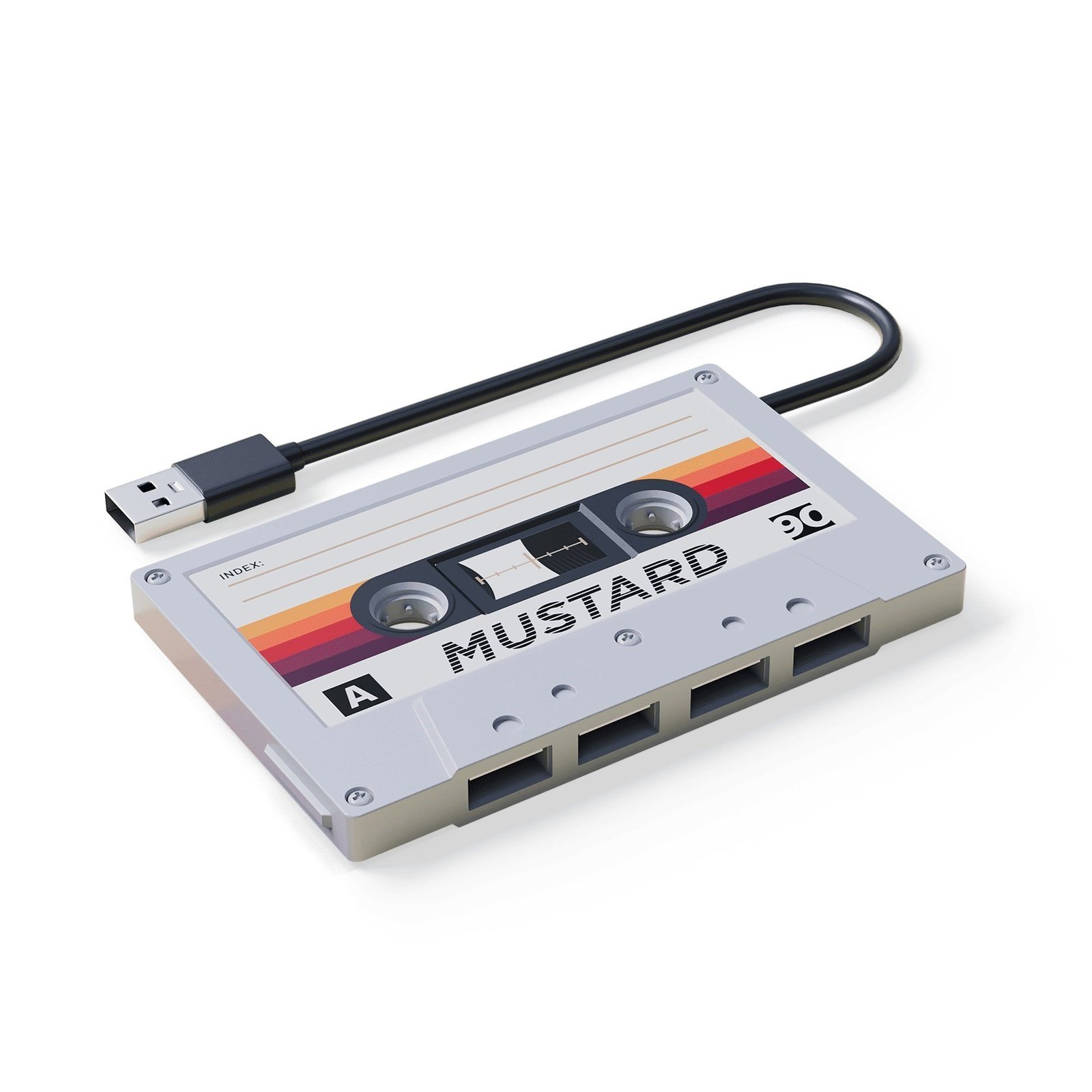 Mustard Retro 4 Girişli USB Çoğaltıcı